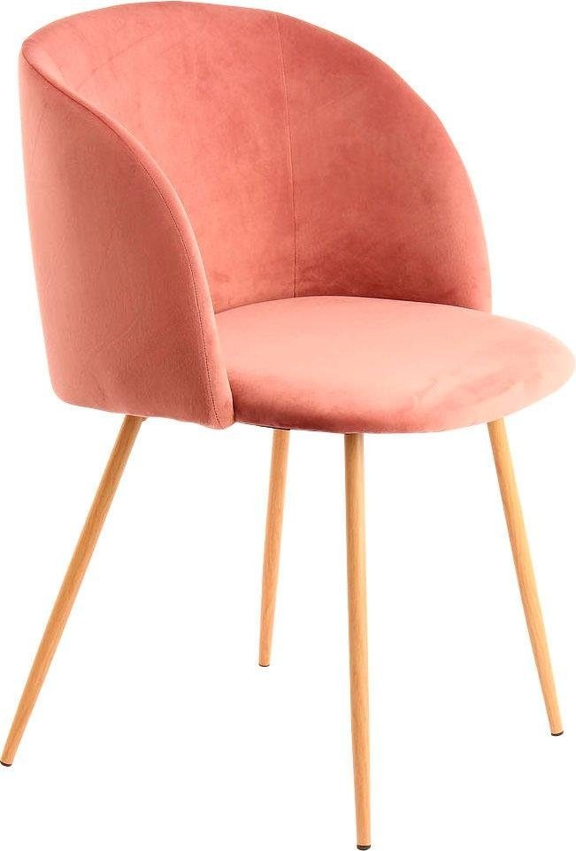 Kayoom Polsterstuhl "Stuhl Celina 110 2er-Set Grau,samtweicher Bezug in mod günstig online kaufen