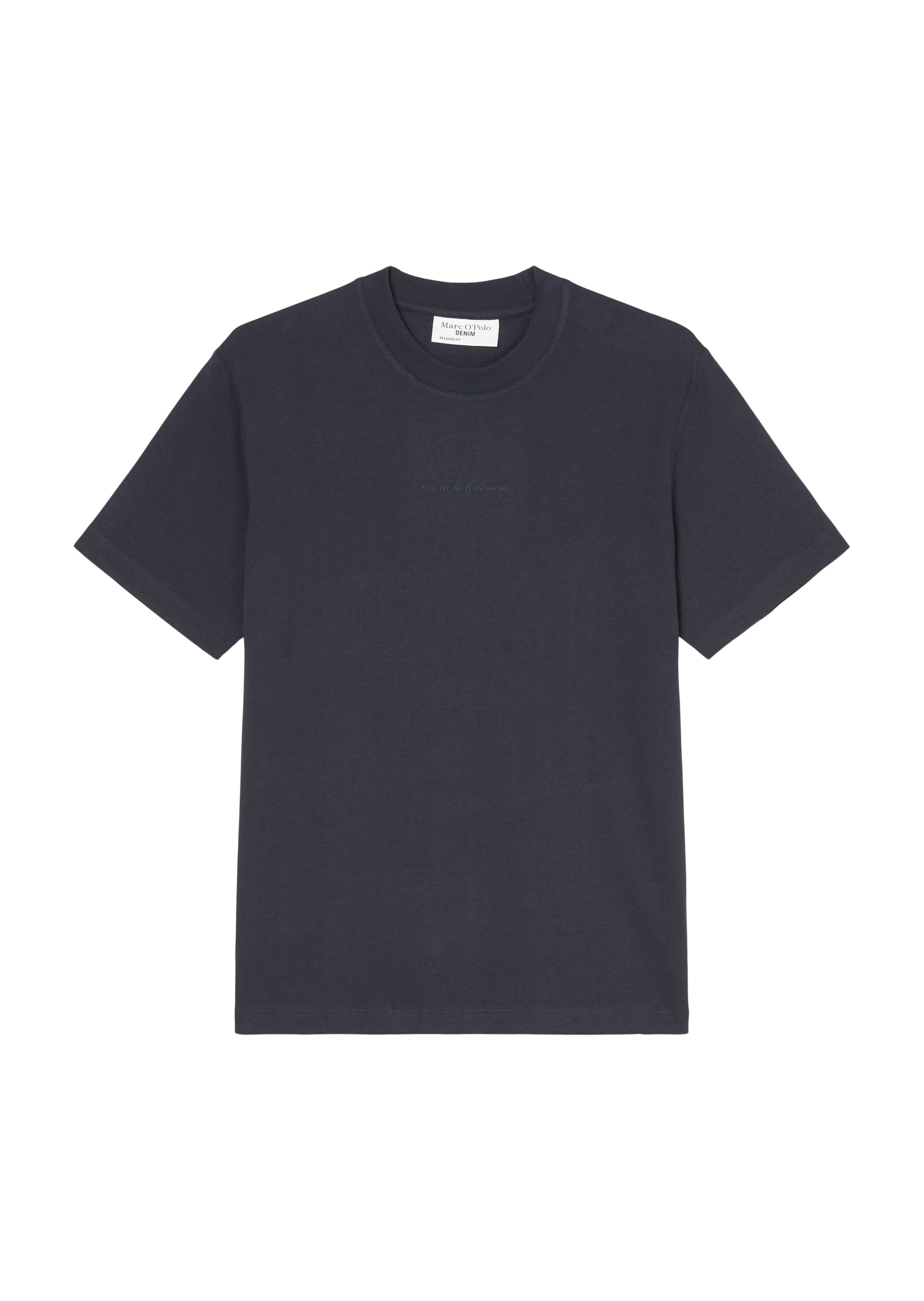 Marc O'Polo DENIM T-Shirt, mit gummierten Markenlogo in dynamischer Schreibschrift