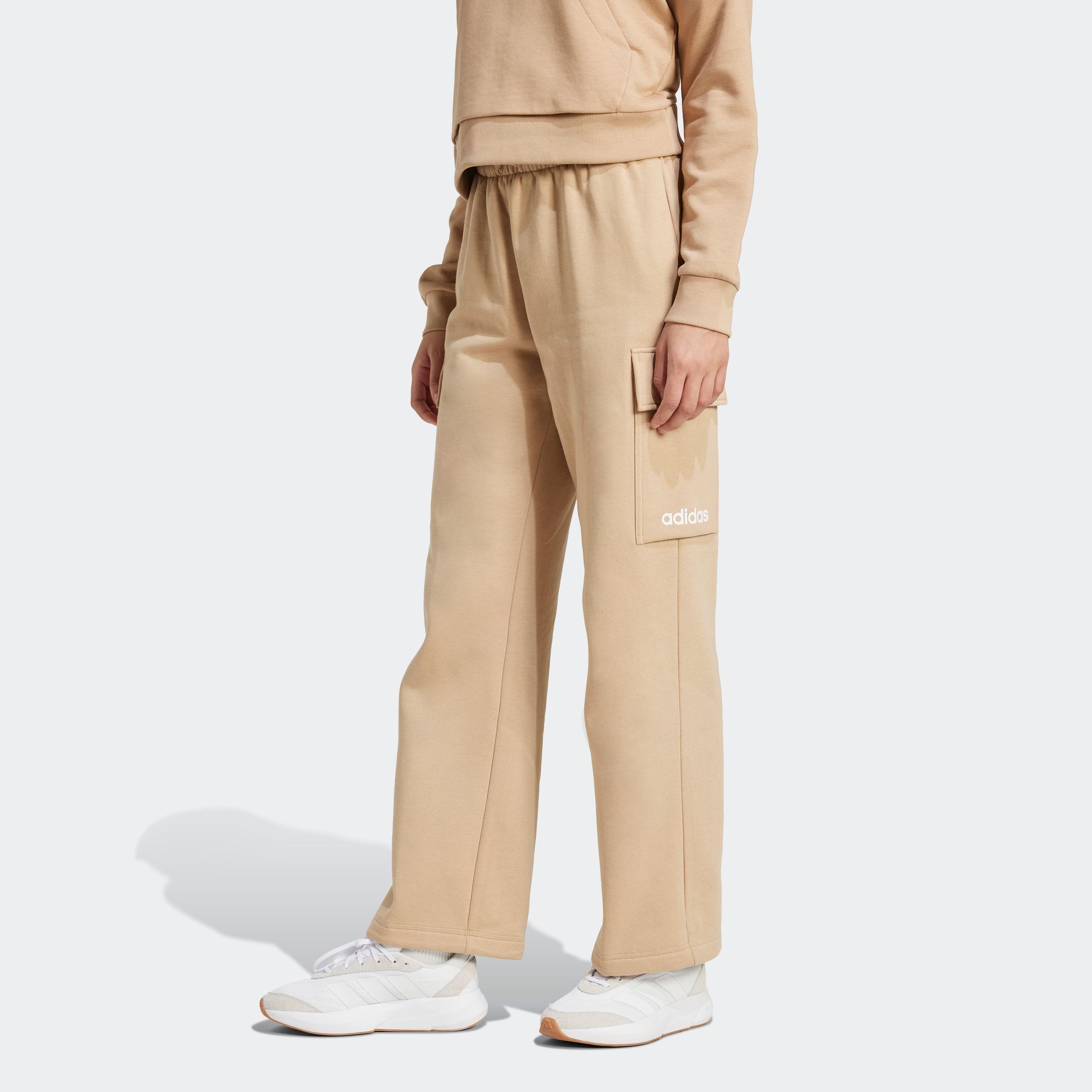 adidas Sportswear Sporthose "ESSENTIALS LINEAR" Cargohose mit flauschiger I günstig online kaufen