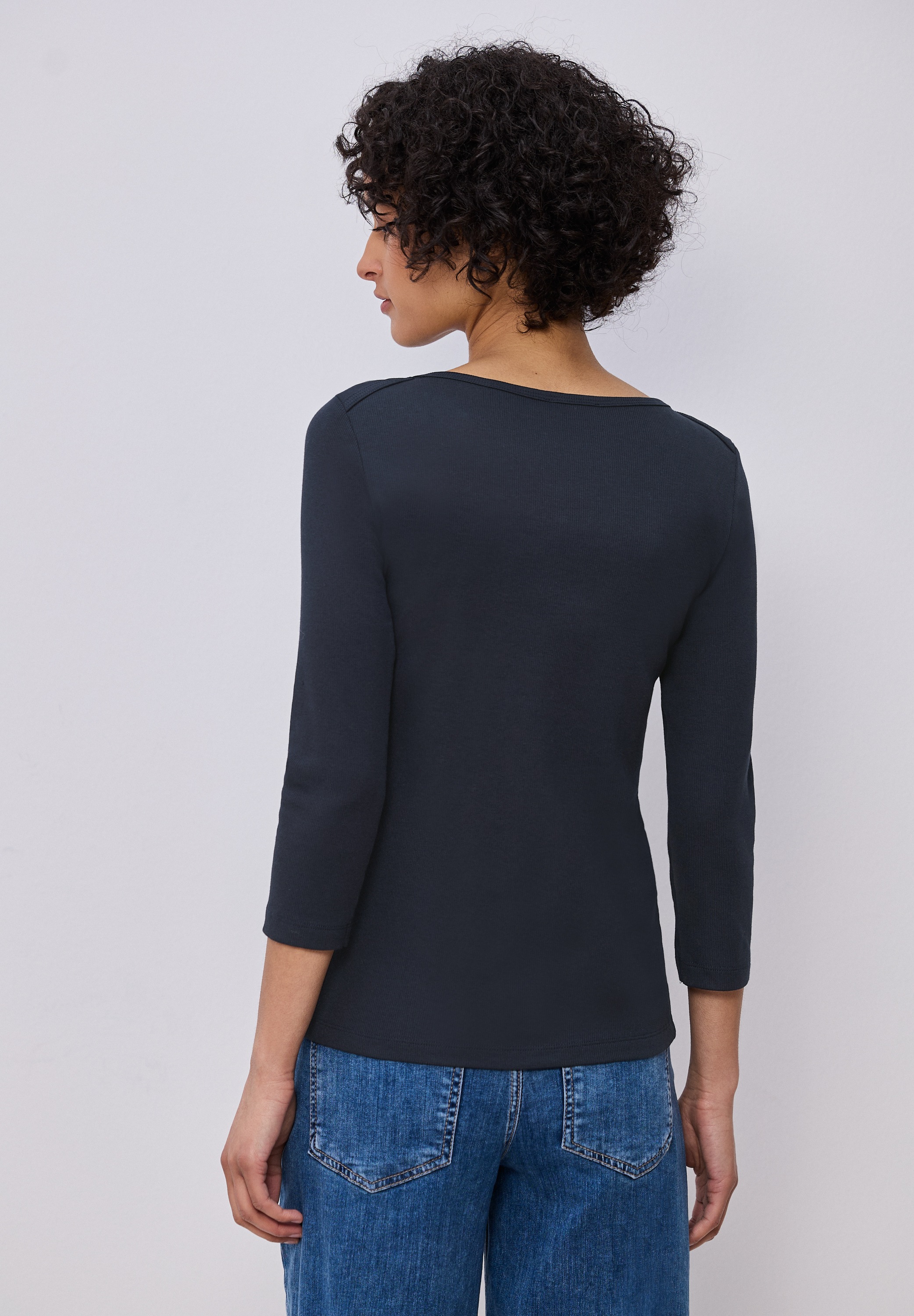 STREET ONE 3/4-Arm-Shirt aus Baumwolle mit Stretchante günstig online kaufen