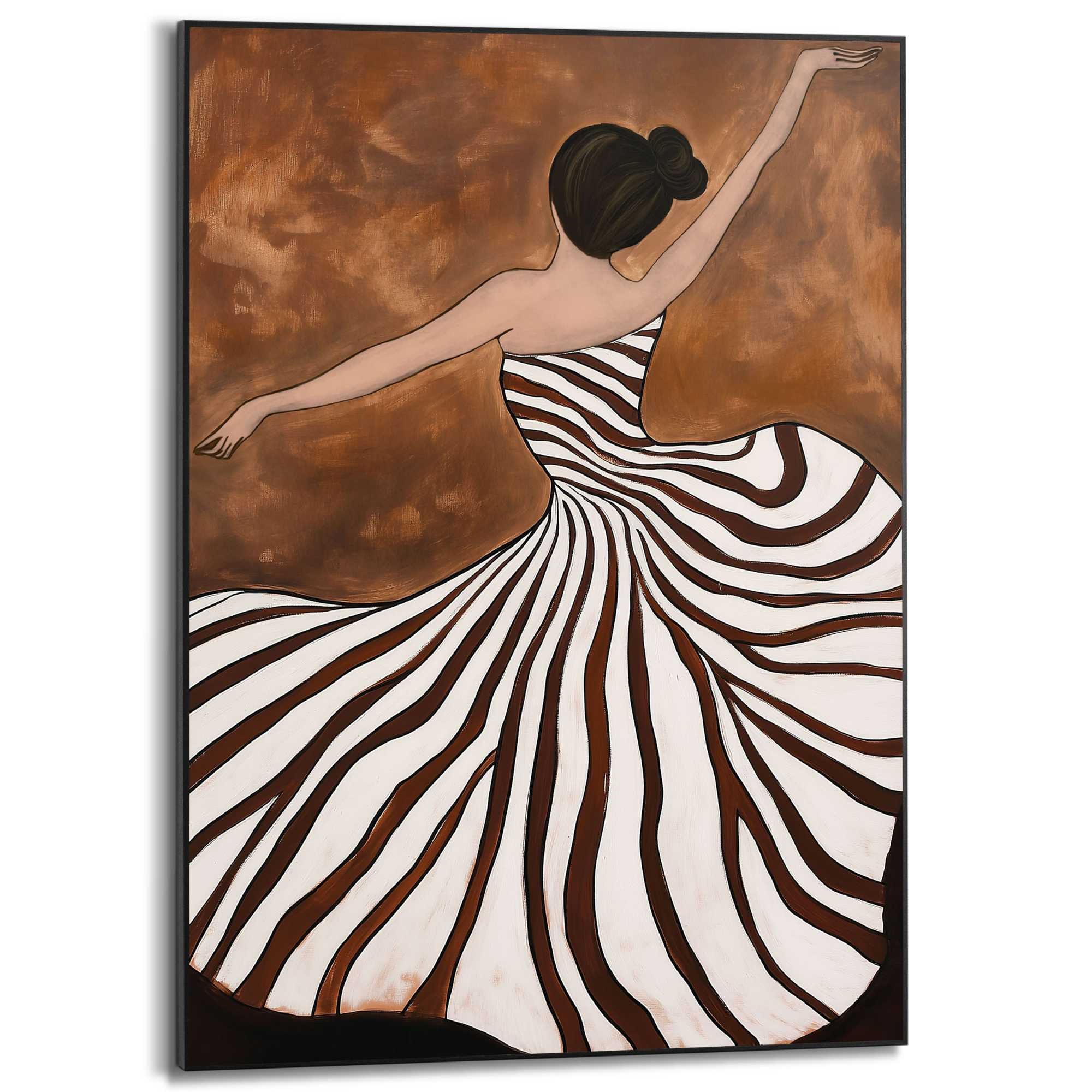 Reinders Poster "Tanzende Dame", Hobbyraum - Braun - MDF - Frauen - 50x70 c günstig online kaufen