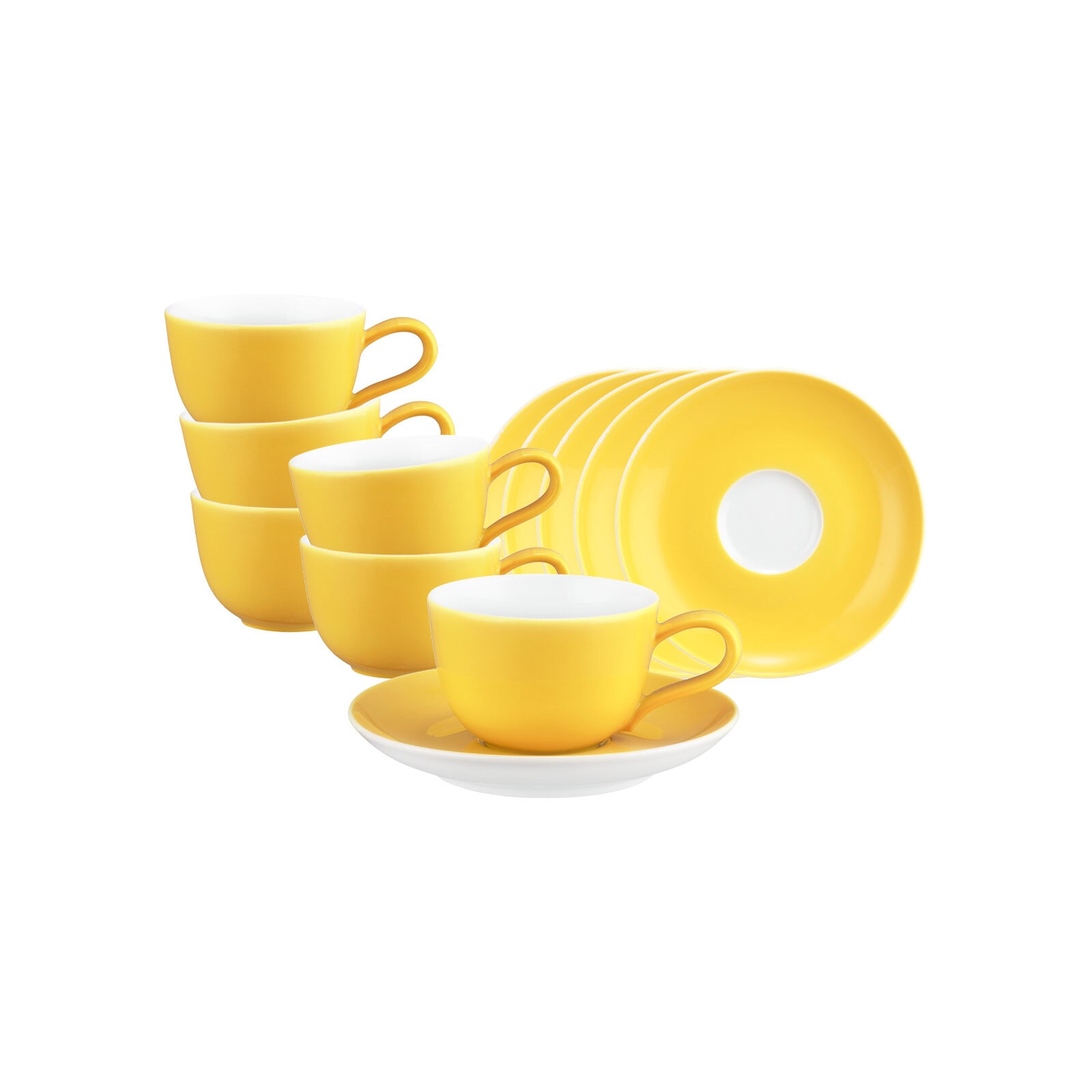 Seltmann Weiden Tasse »Espressotasse mit Untertasse Liberty Pure Colors 90 ml 6er Set« Spülmaschinenfest, Mikrowellensicher, Ofenfest