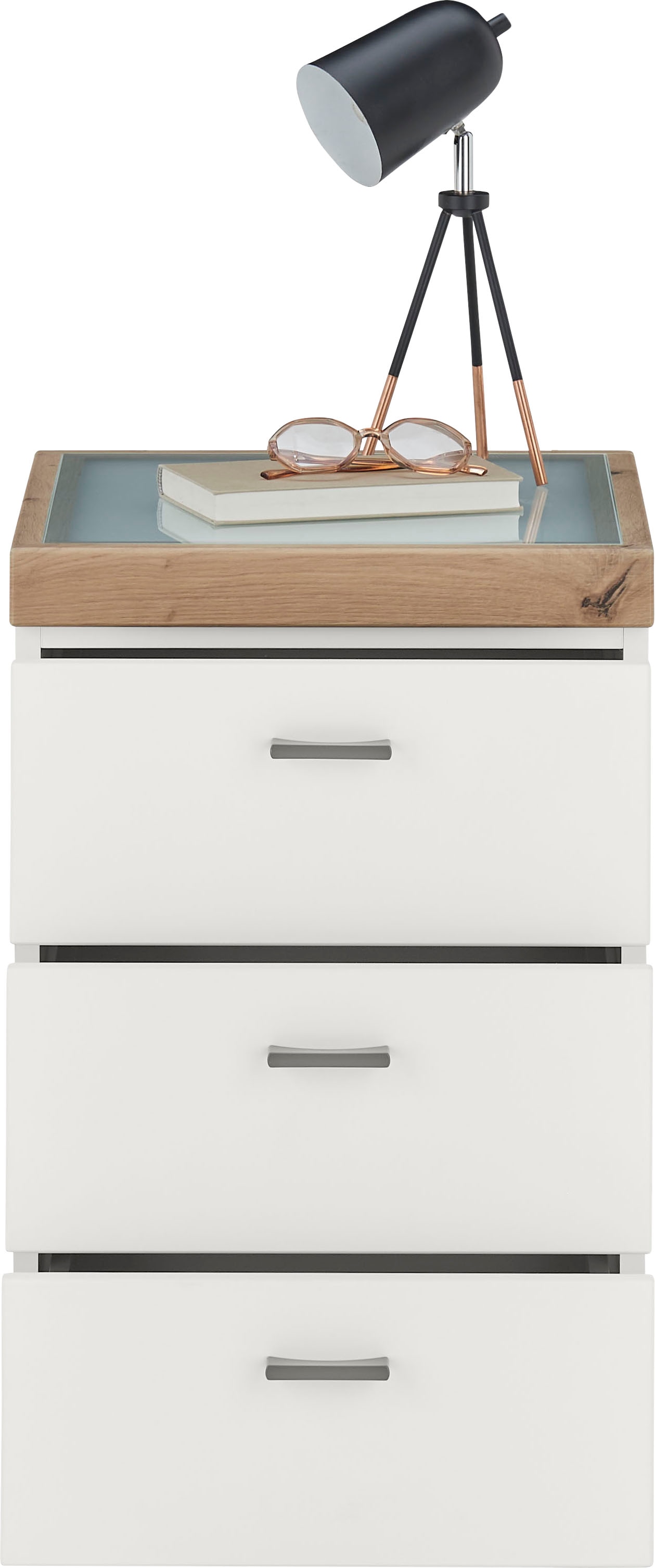 set one by Musterring Nachtschrank »Lancaster Dielen«, (1 St.), inklusive LED-Beleuchtung, in 2 Farben erhältlich, B 41 x H 61 cm
