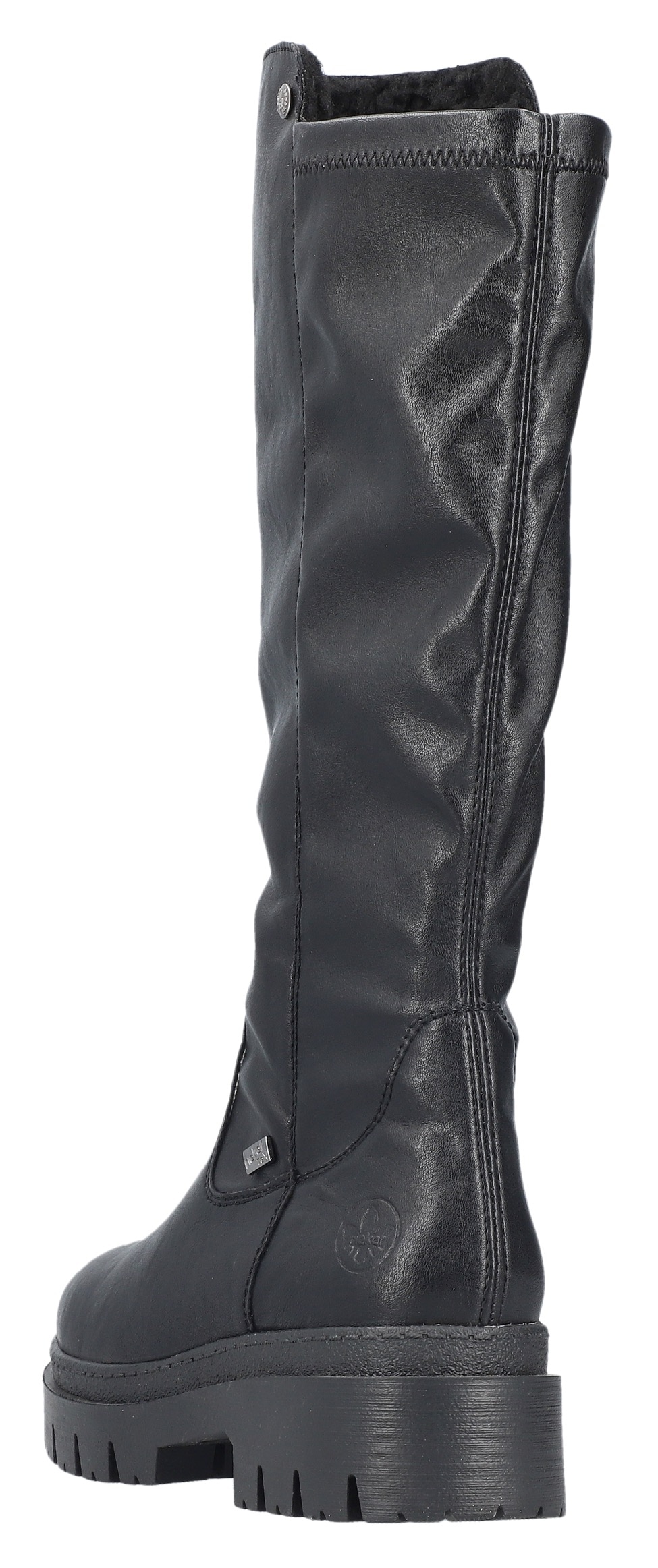 Rieker Winterstiefel, Langschaftstiefel, Plateaustiefel mit Stretch am Schaft, TEX-Membrane