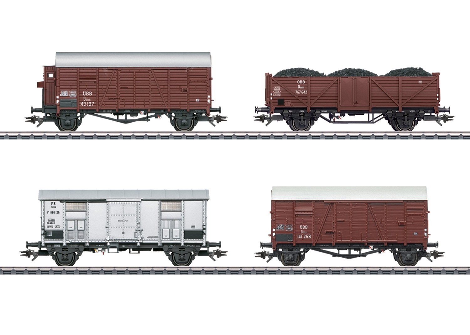MÄRKLIN Kinder Güterwagen "Güterwagen-Set zur Dampflok BR 52 - 46564"bunt, Kunststoff, Metall, Modelleisenbahn-Fahrzeuge
