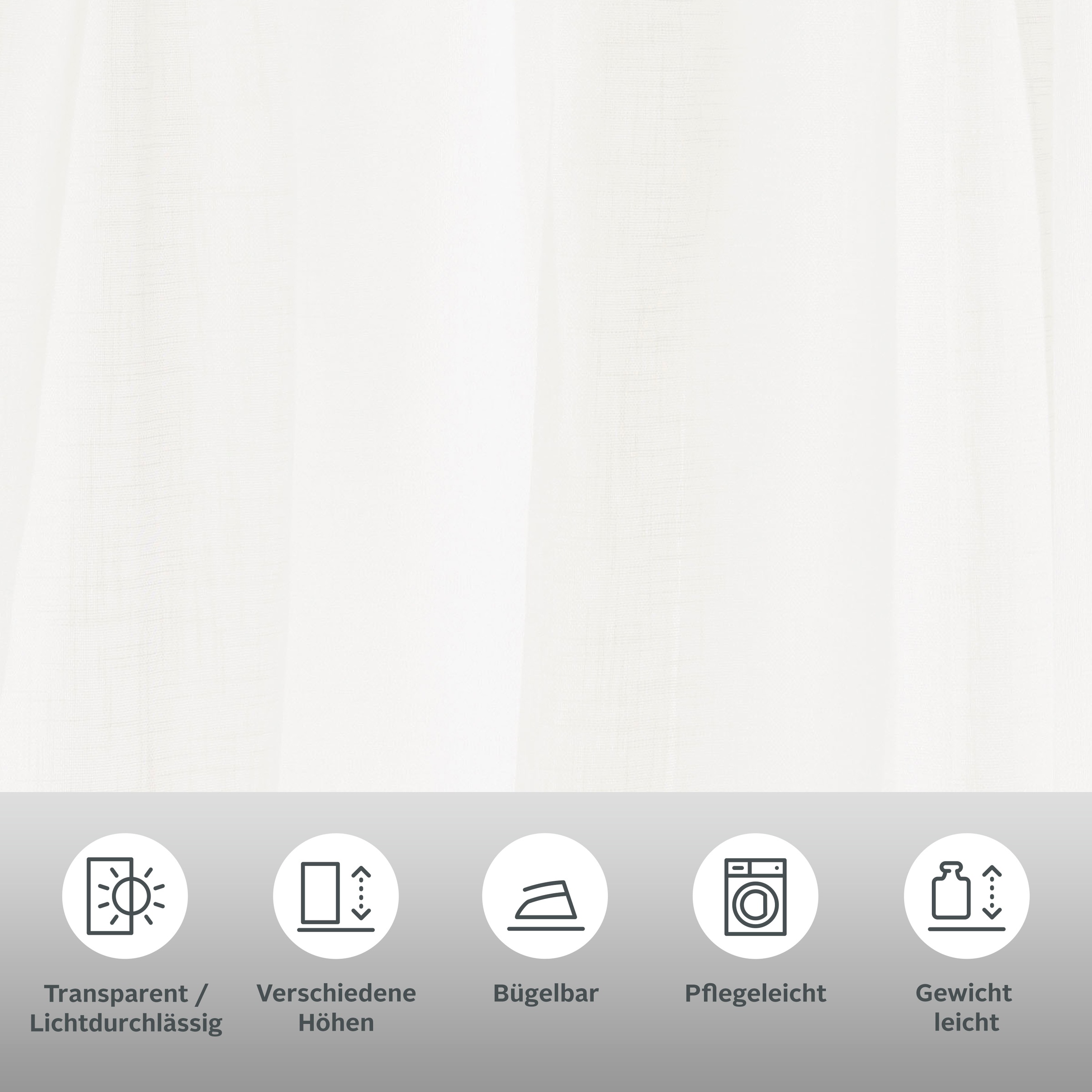 my home Gardine "REGINA" Multifunktionsband 2 Stk. tlg. Transparent, Leinen günstig online kaufen