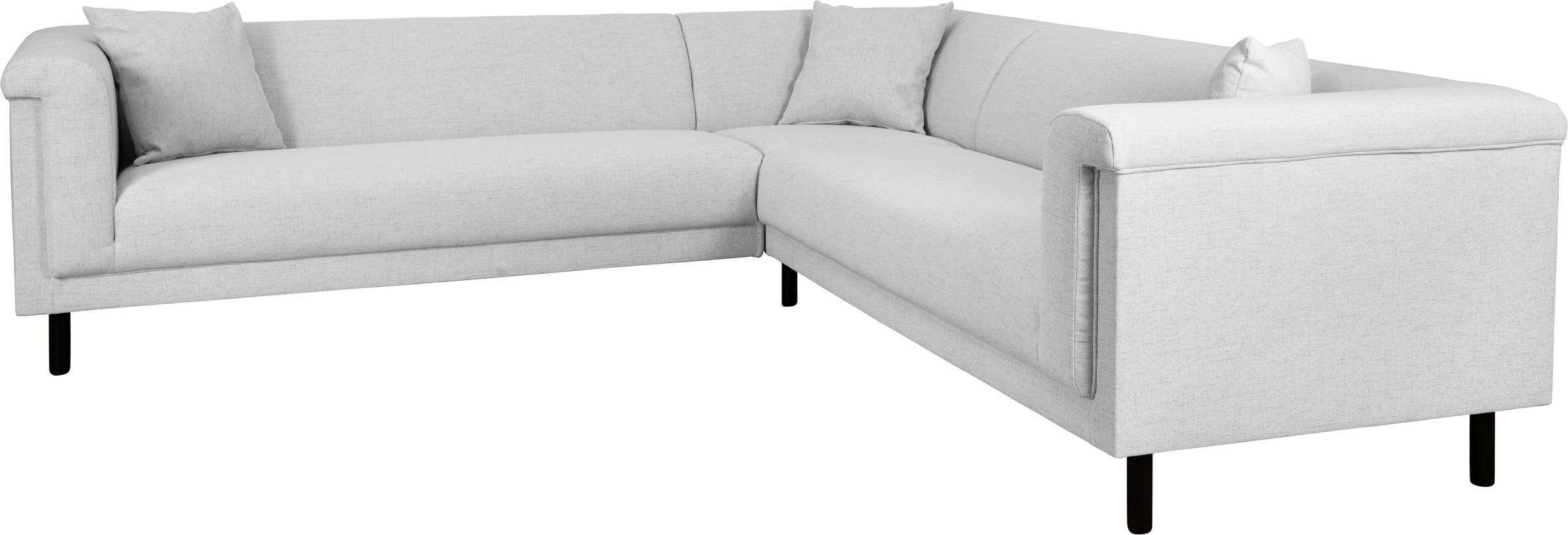 INOSIGN Ecksofa »AGNIA L-Form  B/T/H: 244/244/71 cm«, incl. Zierkissen, gleichschenklig, auch in Cord
