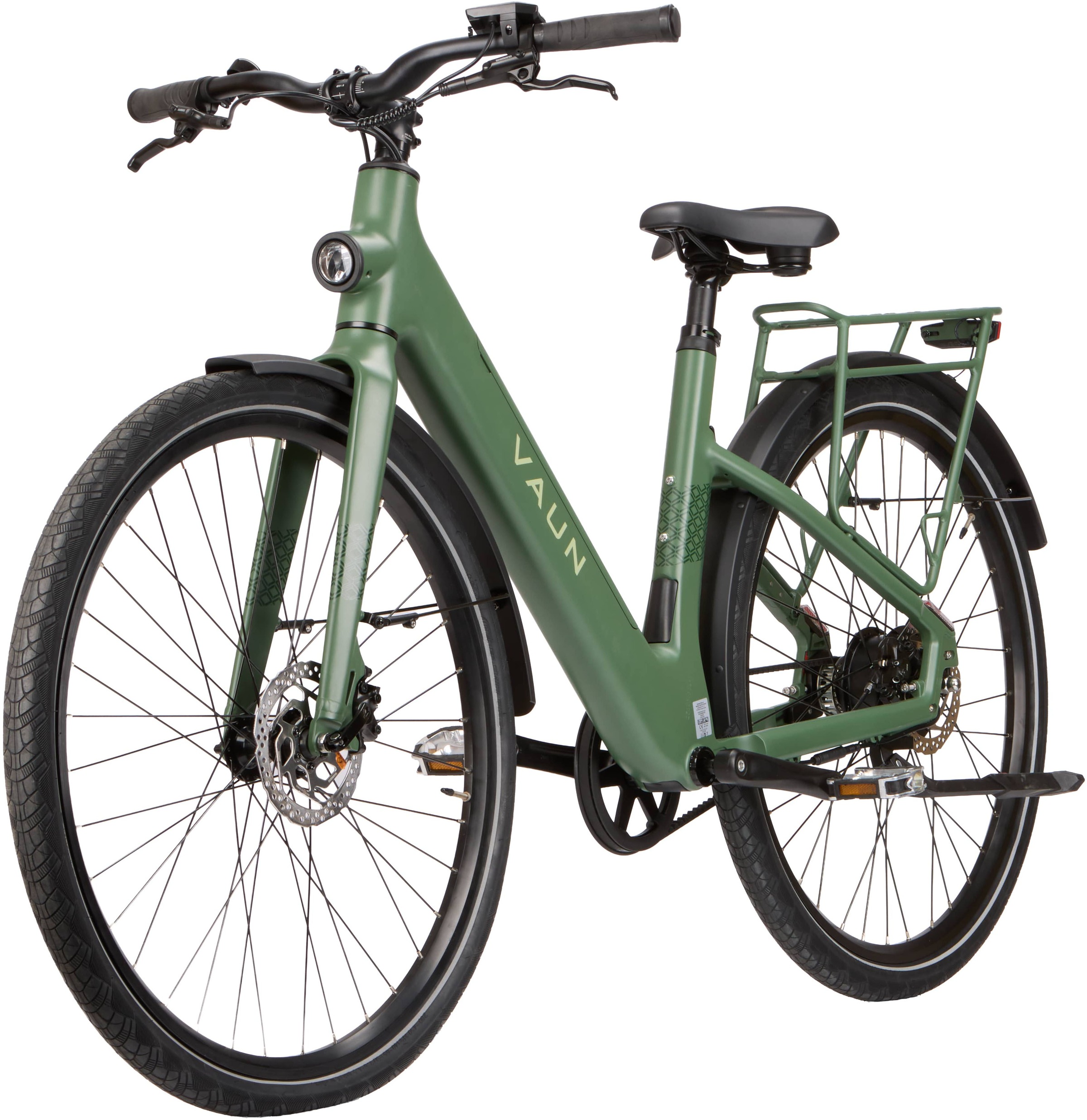 Vaun »VAUN SKYLINE Wave-Cityrad Bikes« 8 Gang Shimano Nexus 8-Gang Schaltwerk Nabenschaltung Mittelmotor 250 W (mit integr. Akku), Elektrofahrrad für Alltag und Einkauf
