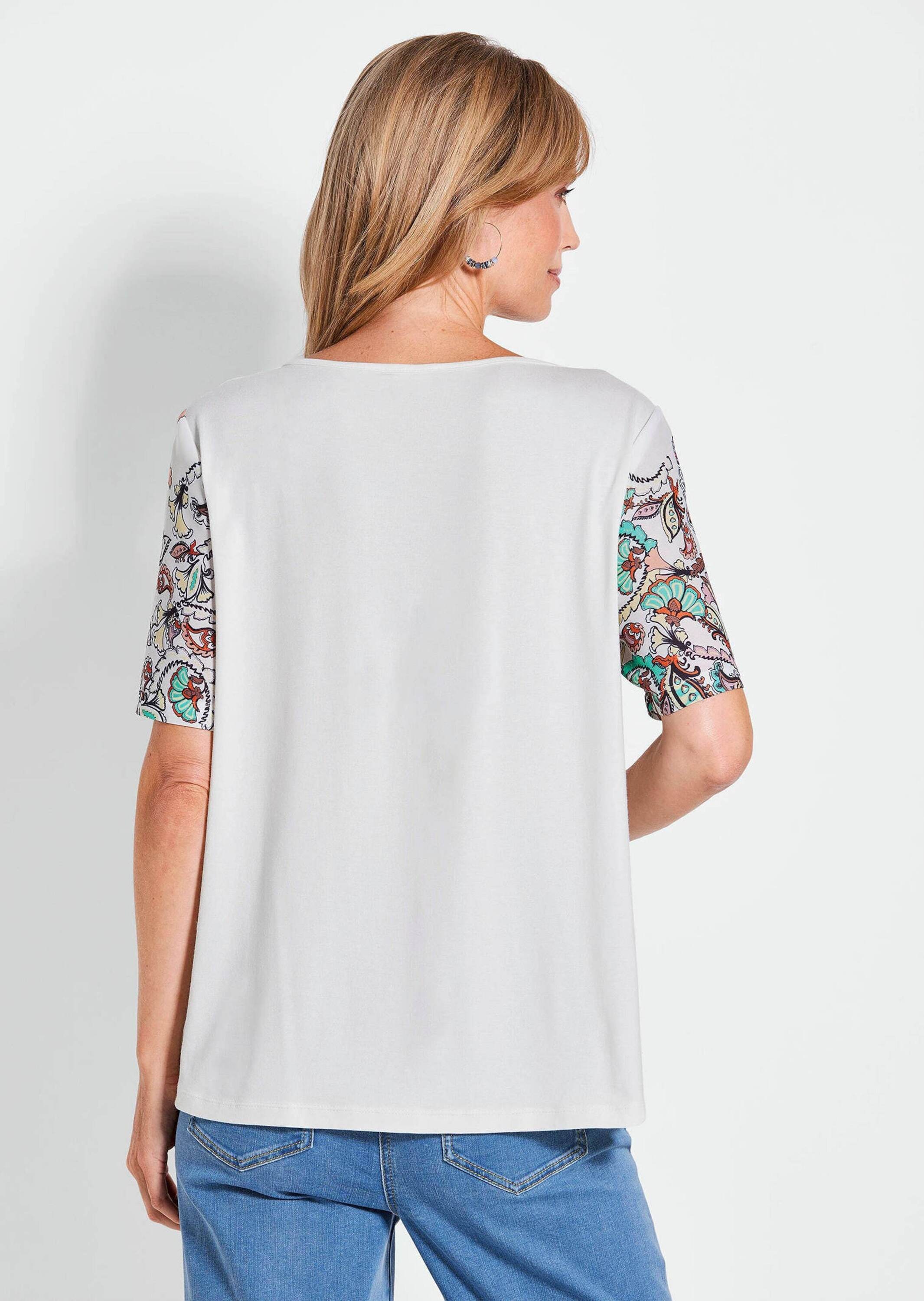 GOLDNER Kurzarmshirt »Elegantes Shirt mit Paisley-Design«
