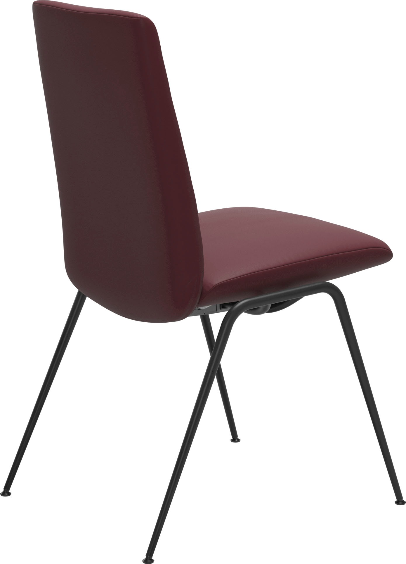 Polsterstuhl STRESSLESS "Laurel", rot (bordeaux batick, schwarz matt), B:57cm H:92cm T:59cm, Leder BATICK: BATICK ist ein leicht korrigiertes, durchgefärbtes und genarbtes Möbelleder, bei dem die meisten Unebenheiten und Spuren in der Regel entfernt wurde 3