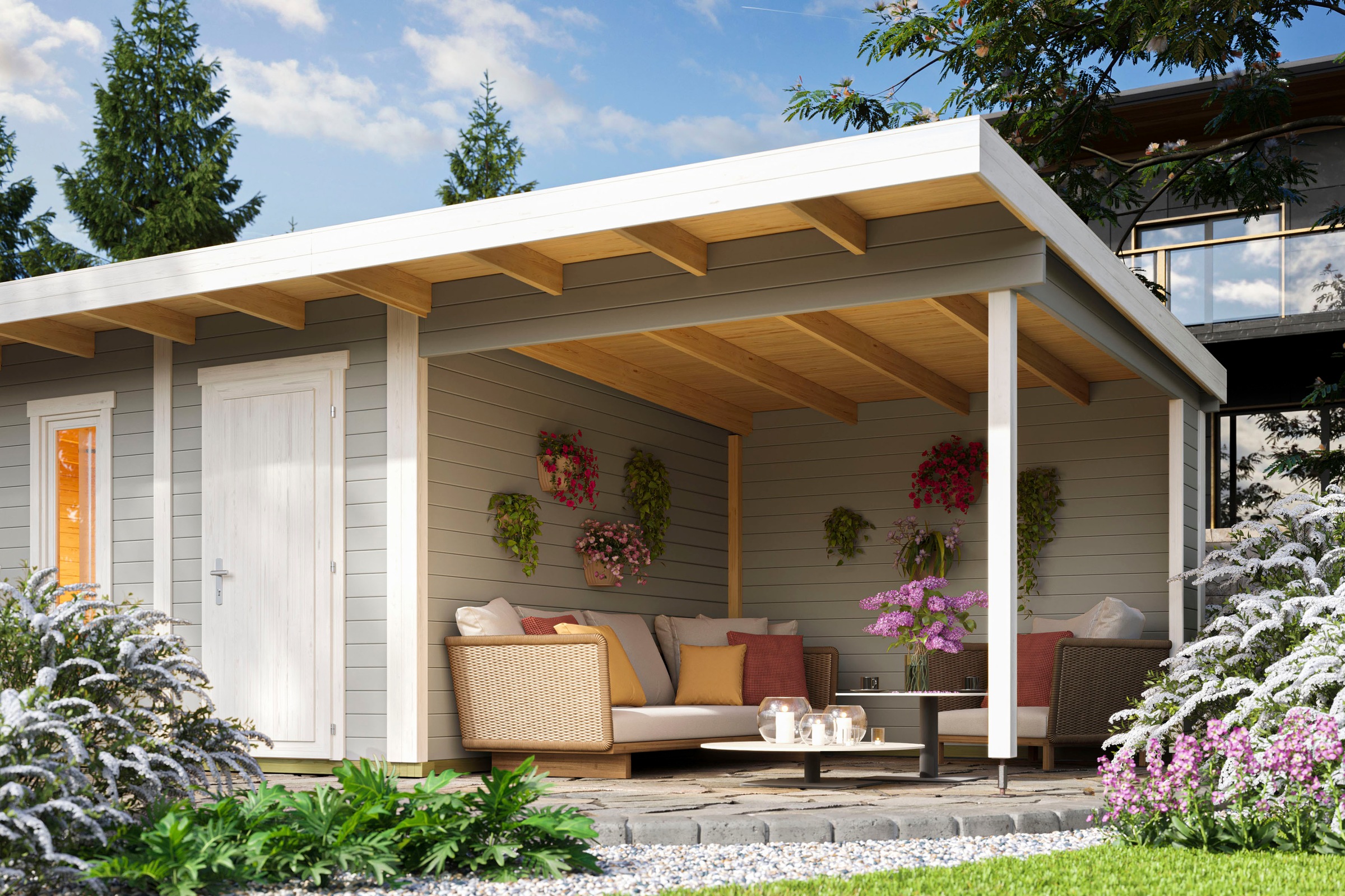 LASITA MAJA Gartenhaus-Anbaudach "für Gartenhaus Sicily 1 und 2" BxT 300x35 günstig online kaufen