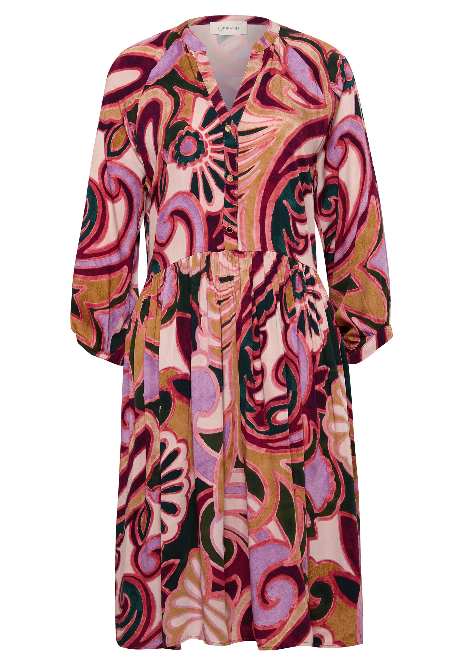 Cartoon Blusenkleid "Cartoon Blusenkleid mit Taschen" günstig online kaufen