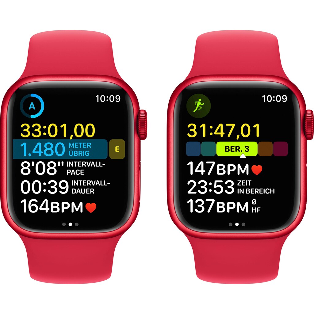 Apple Watch »Watch Series 8 GPS + Cellular 41mm«, (Die Zukunft der Gesundheit. Am Handgelenk.)