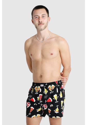 Boxershorts »Pizza & Chilli«, mit buntem Allover-Print