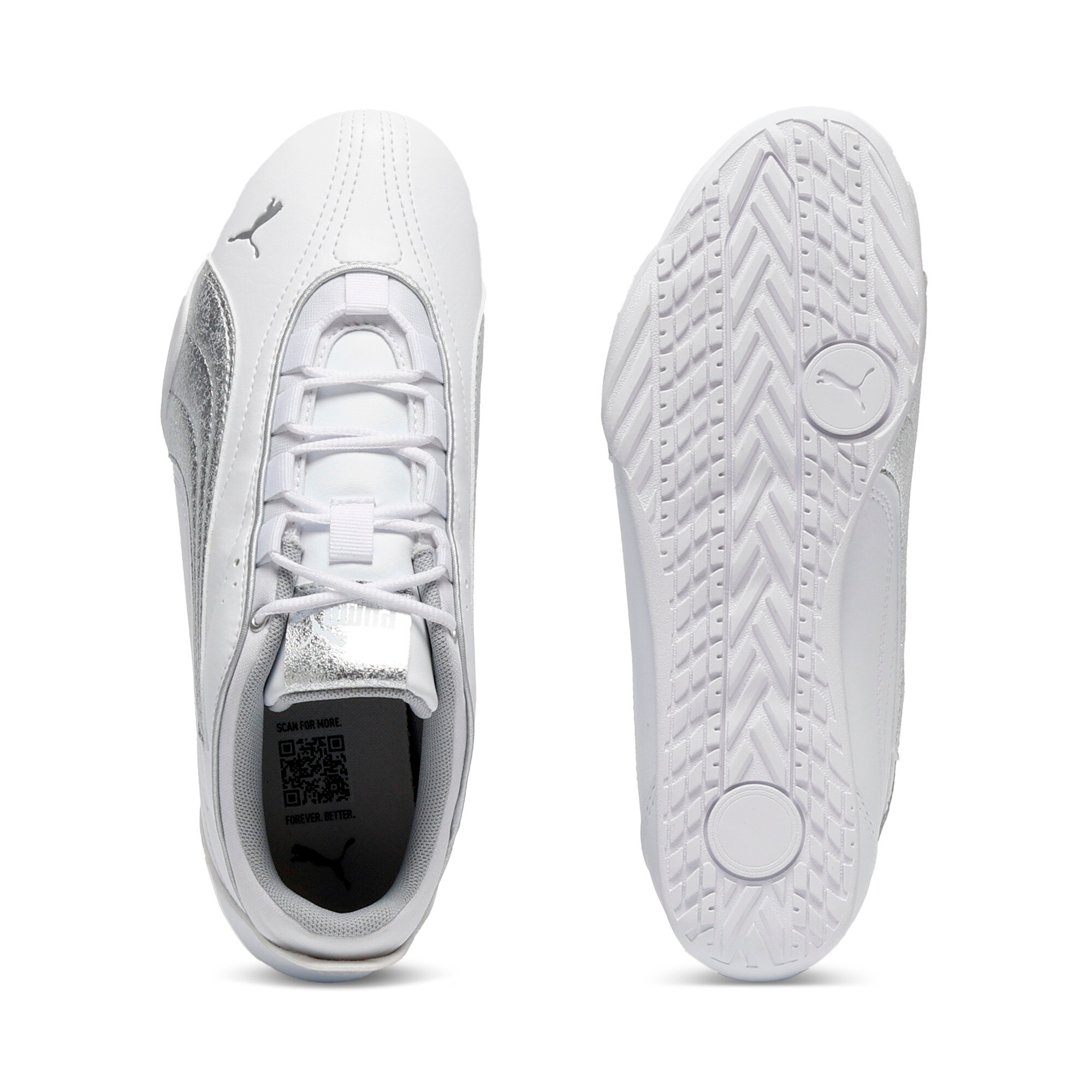 Puma Catch Soleil Metallic Whisper Sneaker White Silver EU 40 3