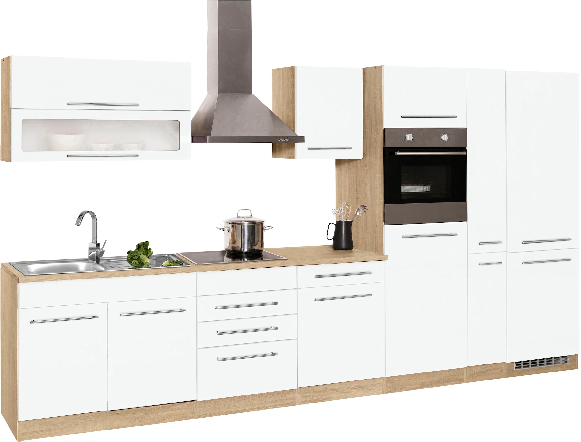 KOCHSTATION Küchenzeile »KS-Eton«, mit E-Geräten, Breite 360 cm