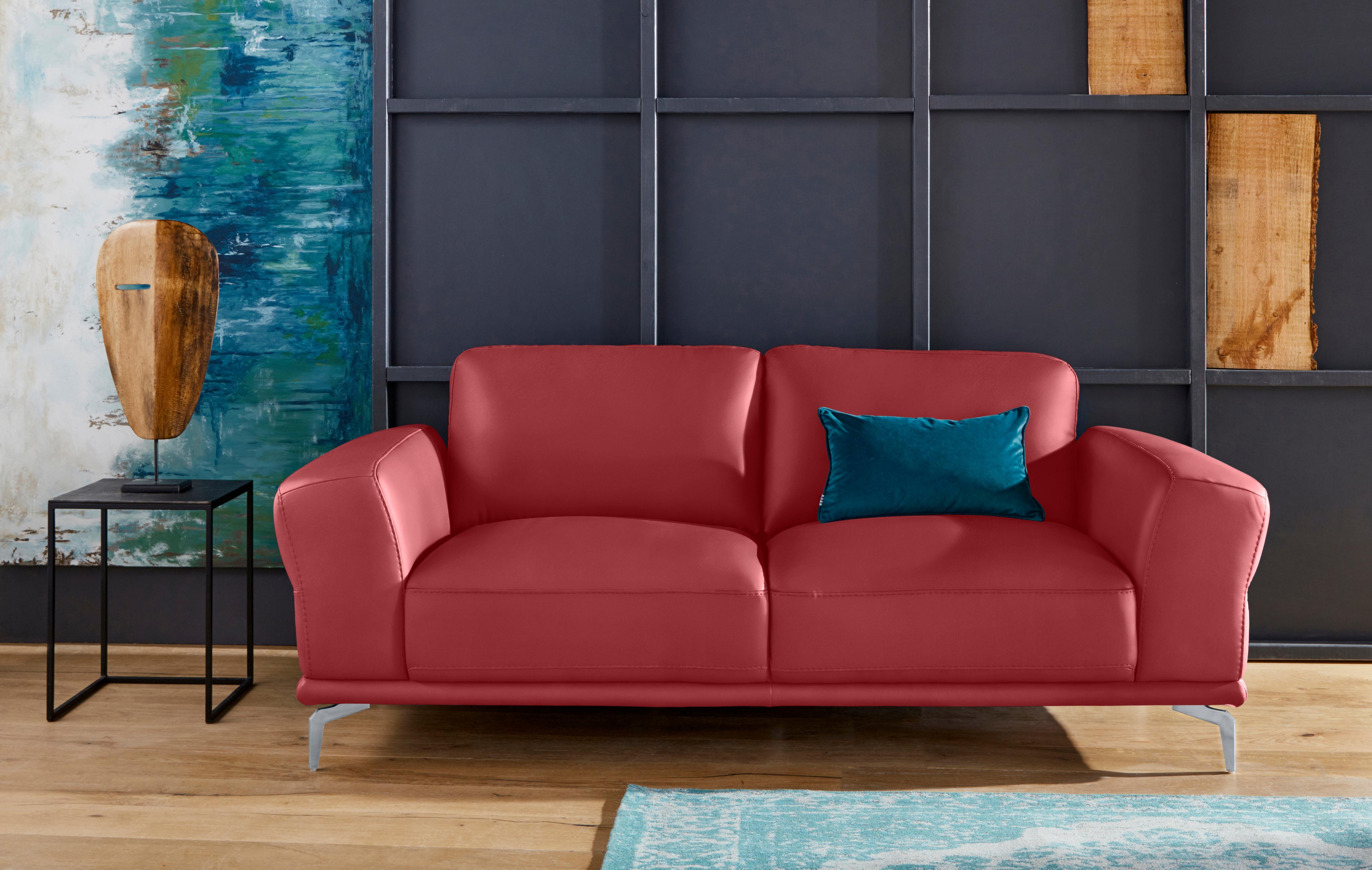 W.SCHILLIG 2-Sitzer "montanaa Designsofa, bequem, Breite 192cm, Federkern" mit Metallfüßen in Silber matt, Breite 192 cm