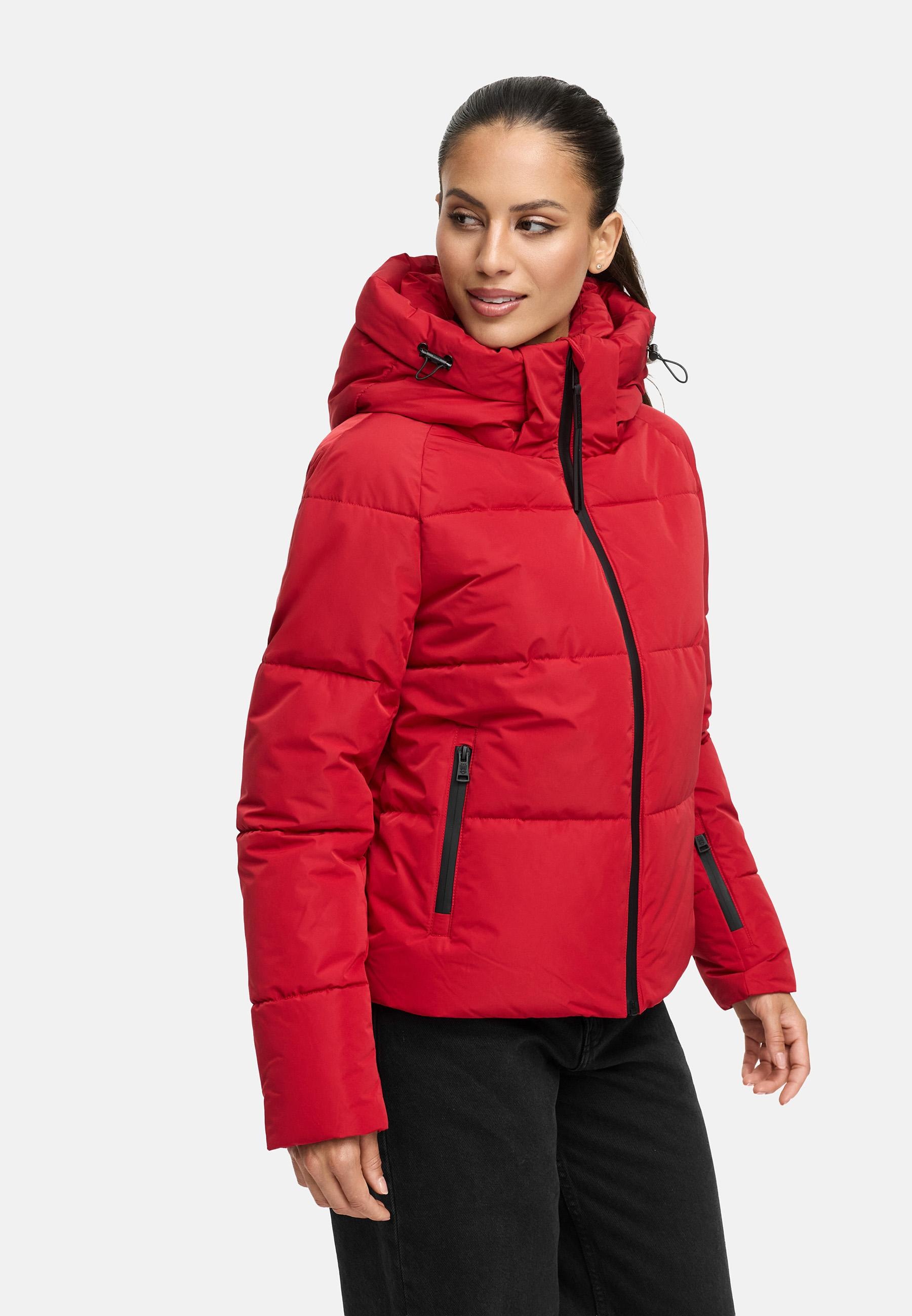 Navahoo Steppjacke »Frostherz XIV«, mit Kapuze, Kurze gesteppte Damen Winterjacke mit abnehmbarer Kapuze