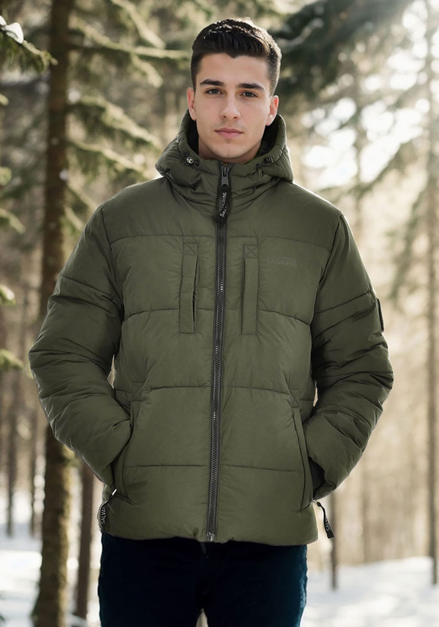 Alessandro Salvarini Winterjacke "ASKelvin", innen komplett mit warmem Teddyfell