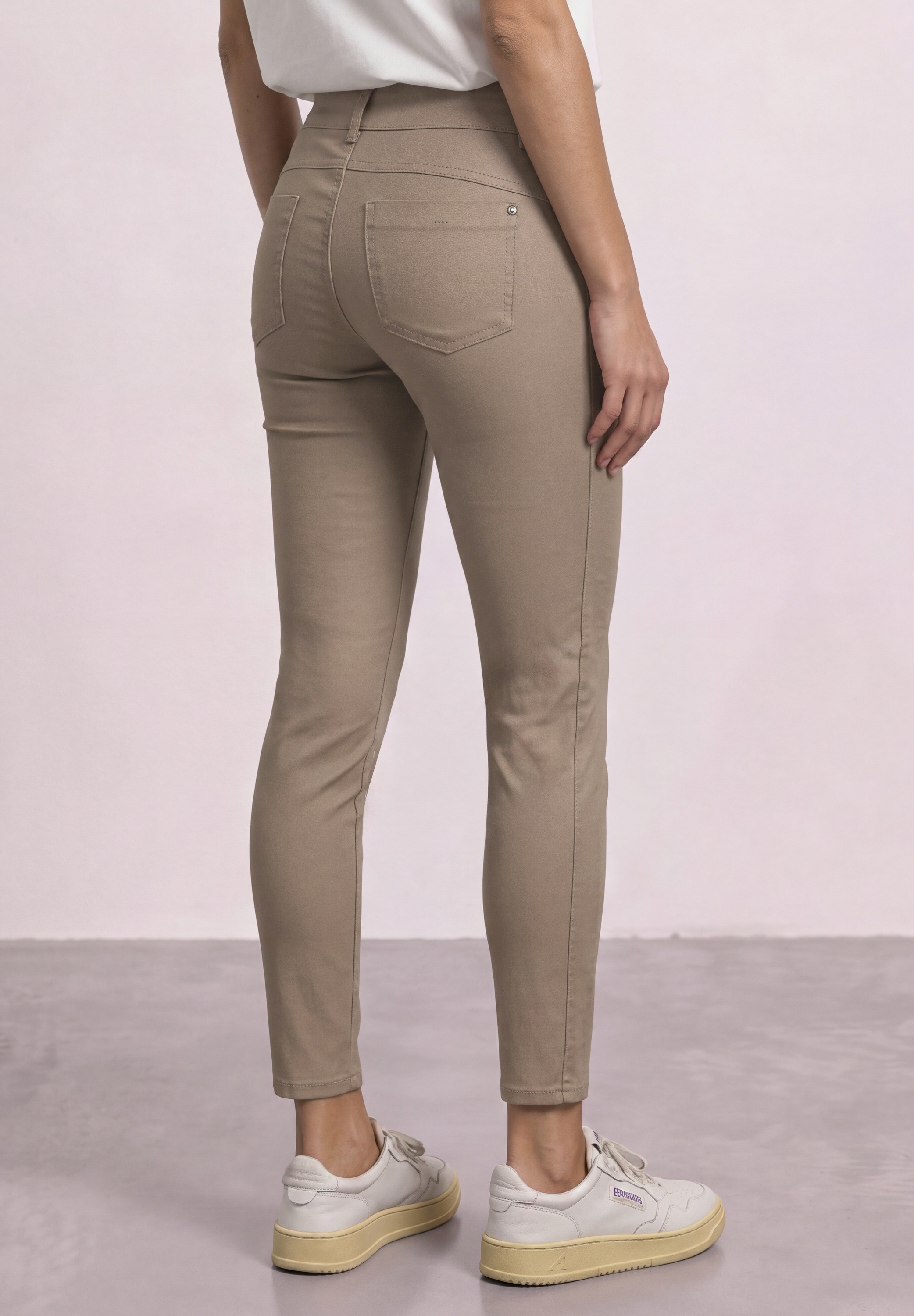 STREET ONE Röhrenhose  in Fake-Leder-Optik