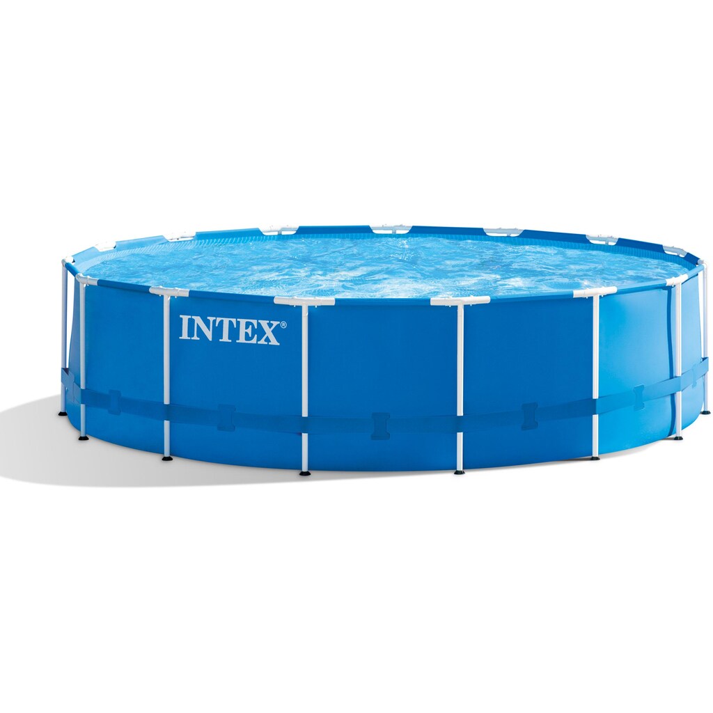 Intex Pool »Metal Frame™ Pool Komplett-Set, Intex«, (Set, 5 tlg.)