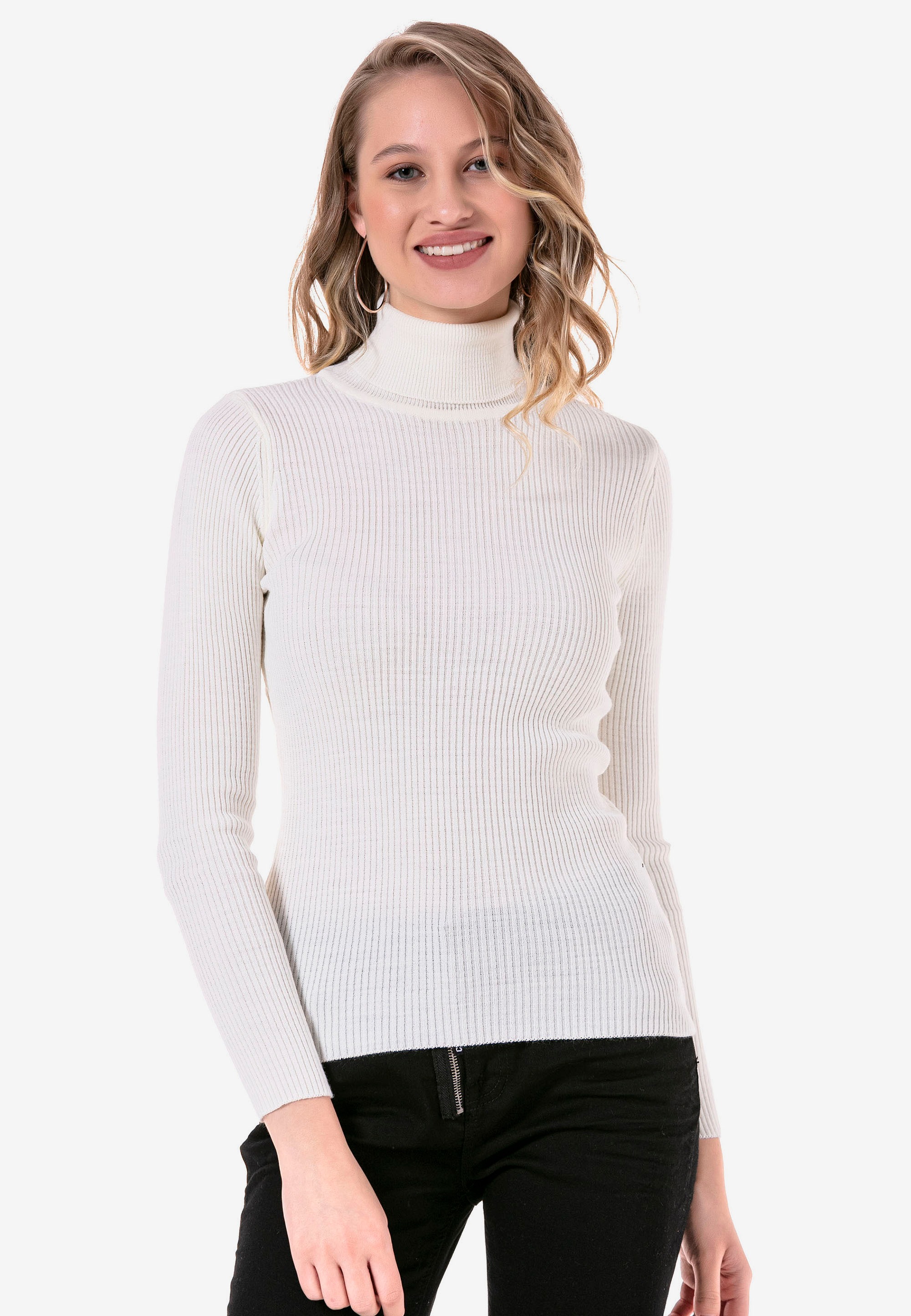 Cipo & Baxx Rollkragenpullover, in elegantem Design