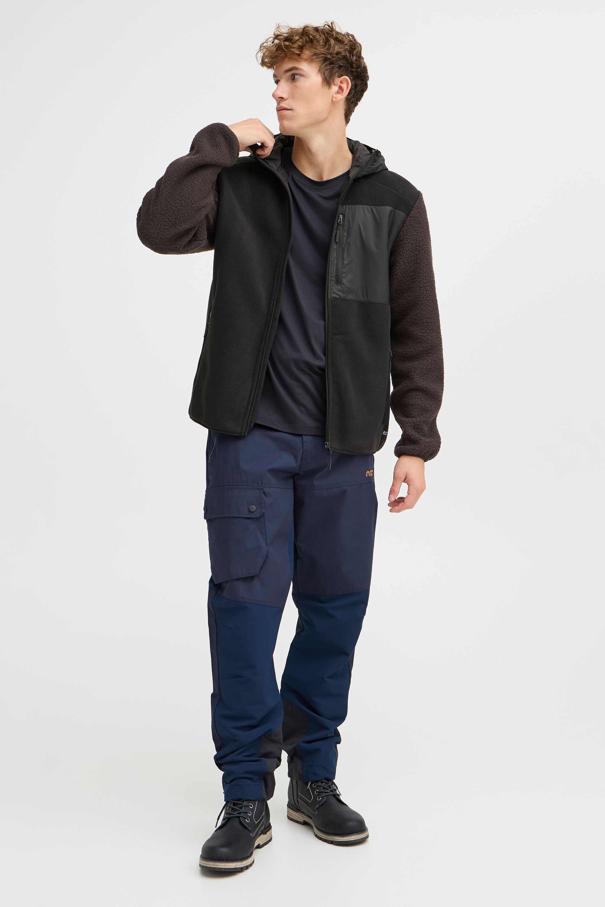 North Bend Fleecejacke »Fleecejacke NBMatej M«, mit Kapuze