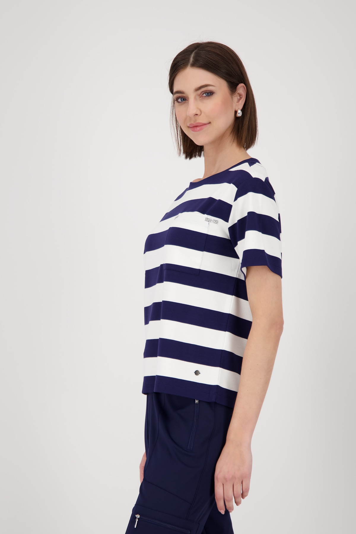 Monari Sweatshirt »Sweatshirt Blockringel«, Mit Rundhalsausschnitt
