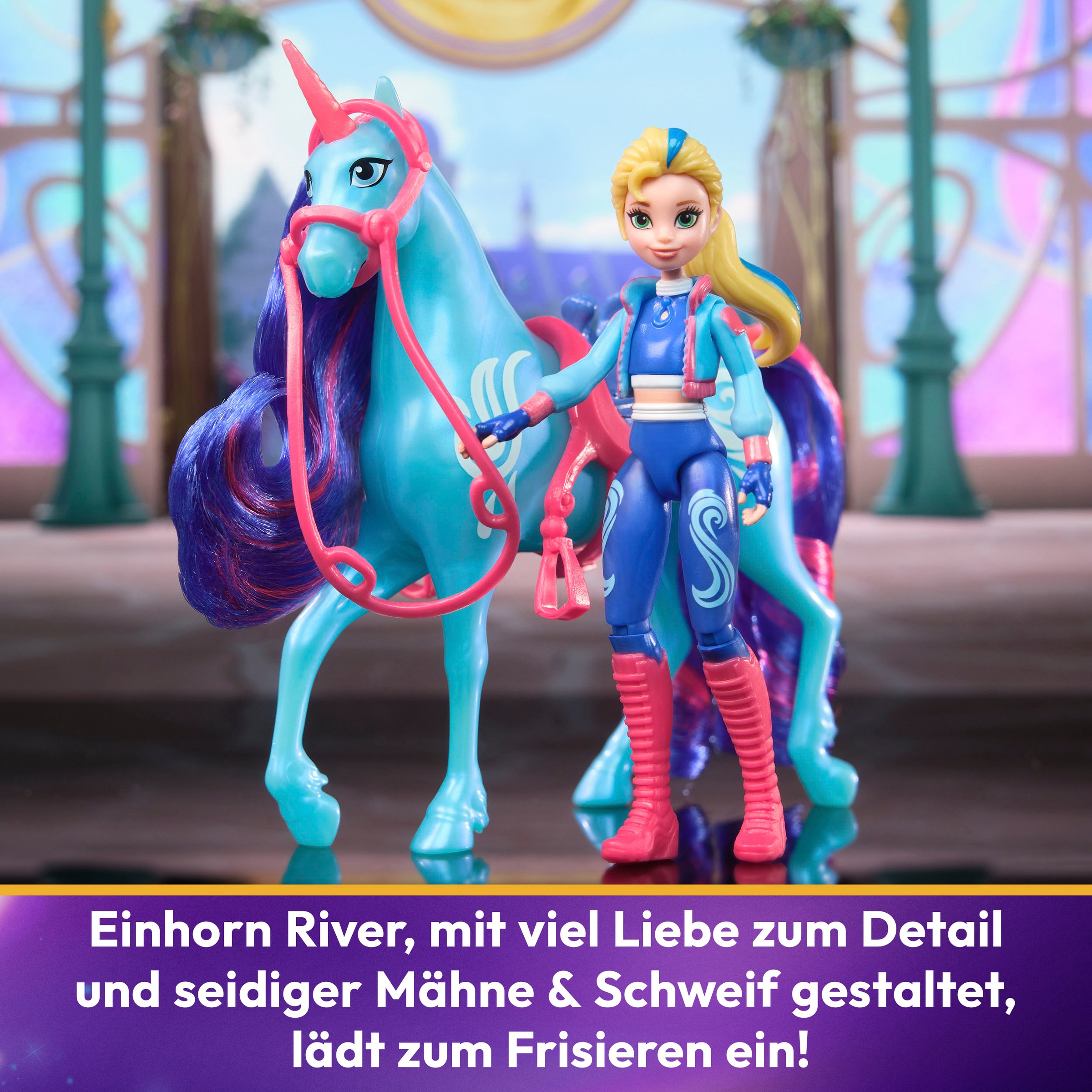 Spin Master Anziehpuppe »Unicorn Academy - Small Doll & Unicorn - Isabel & River«