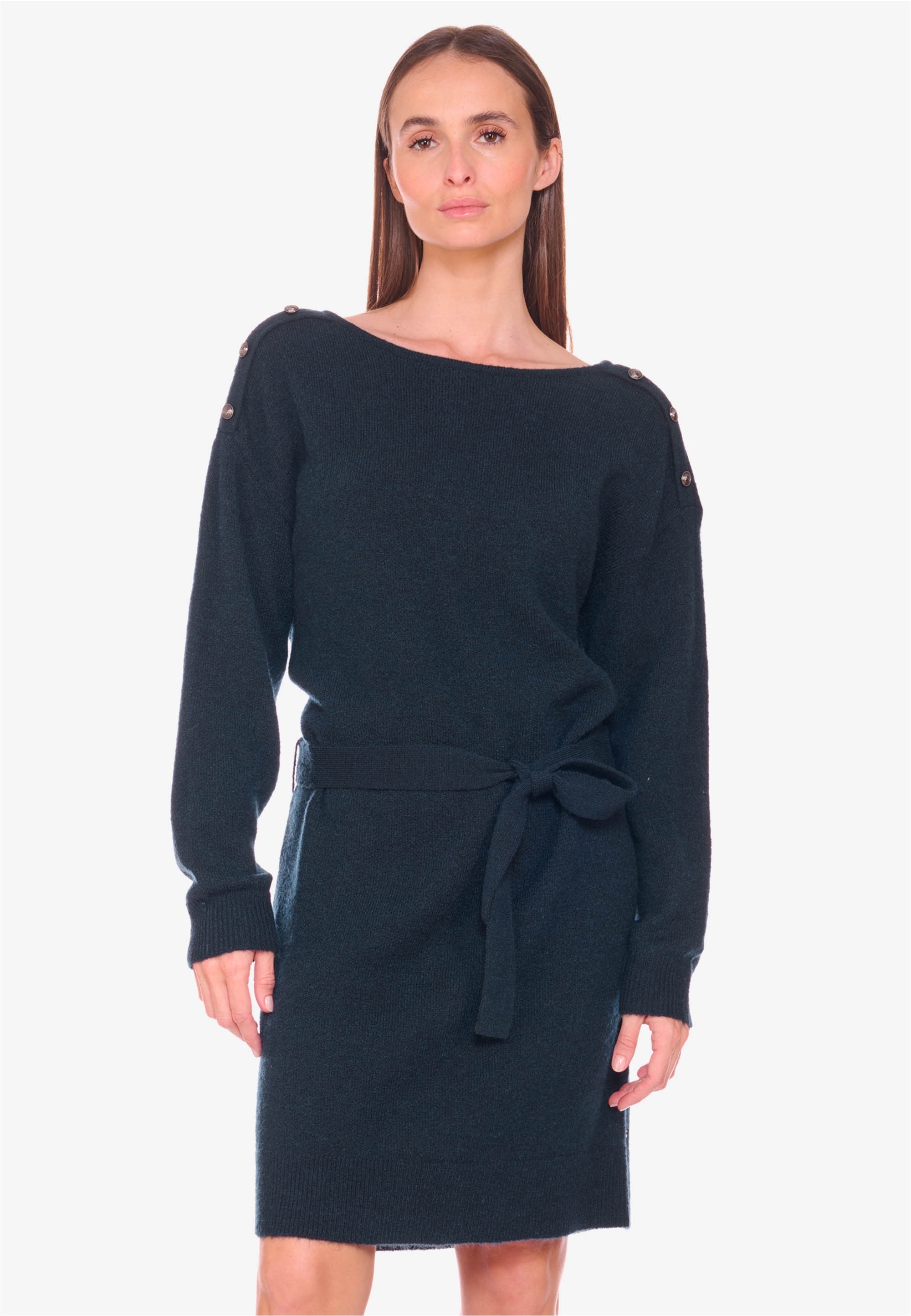 Le Temps Des Cerises Jerseykleid »TORTANQ«, mit praktischem Bindegürtel