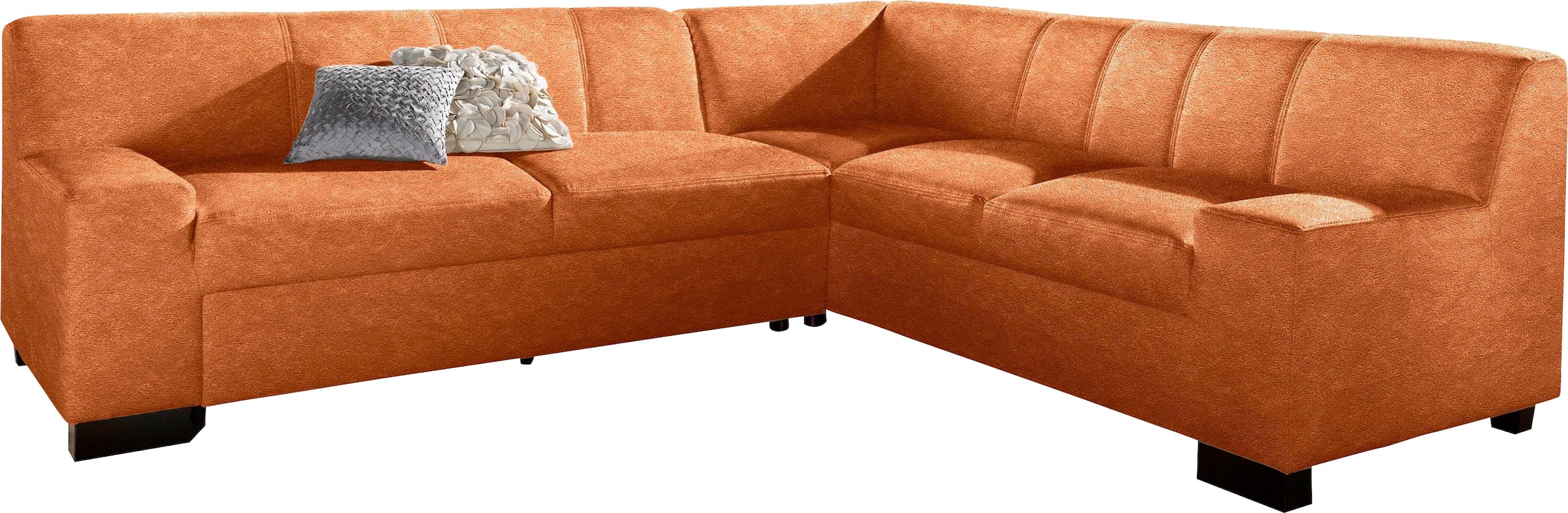 DOMO collection Ecksofa »Norma, moderne Armlehnen, zeitlos und elegant, L-Form«, wahlweise mit Bettfunktion