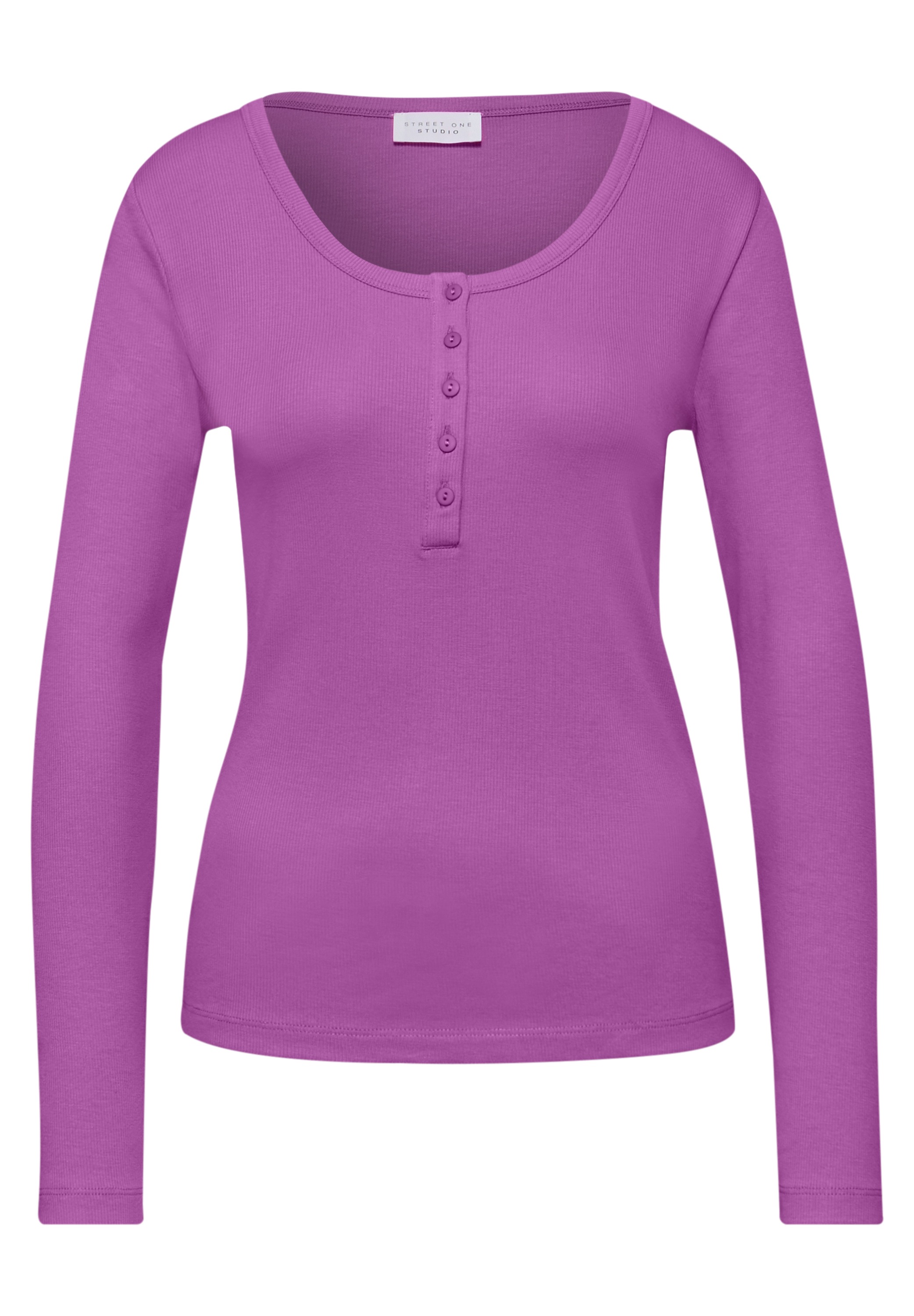 STREET ONE STUDIO Langarmshirt mit Rundhalsausschnitt