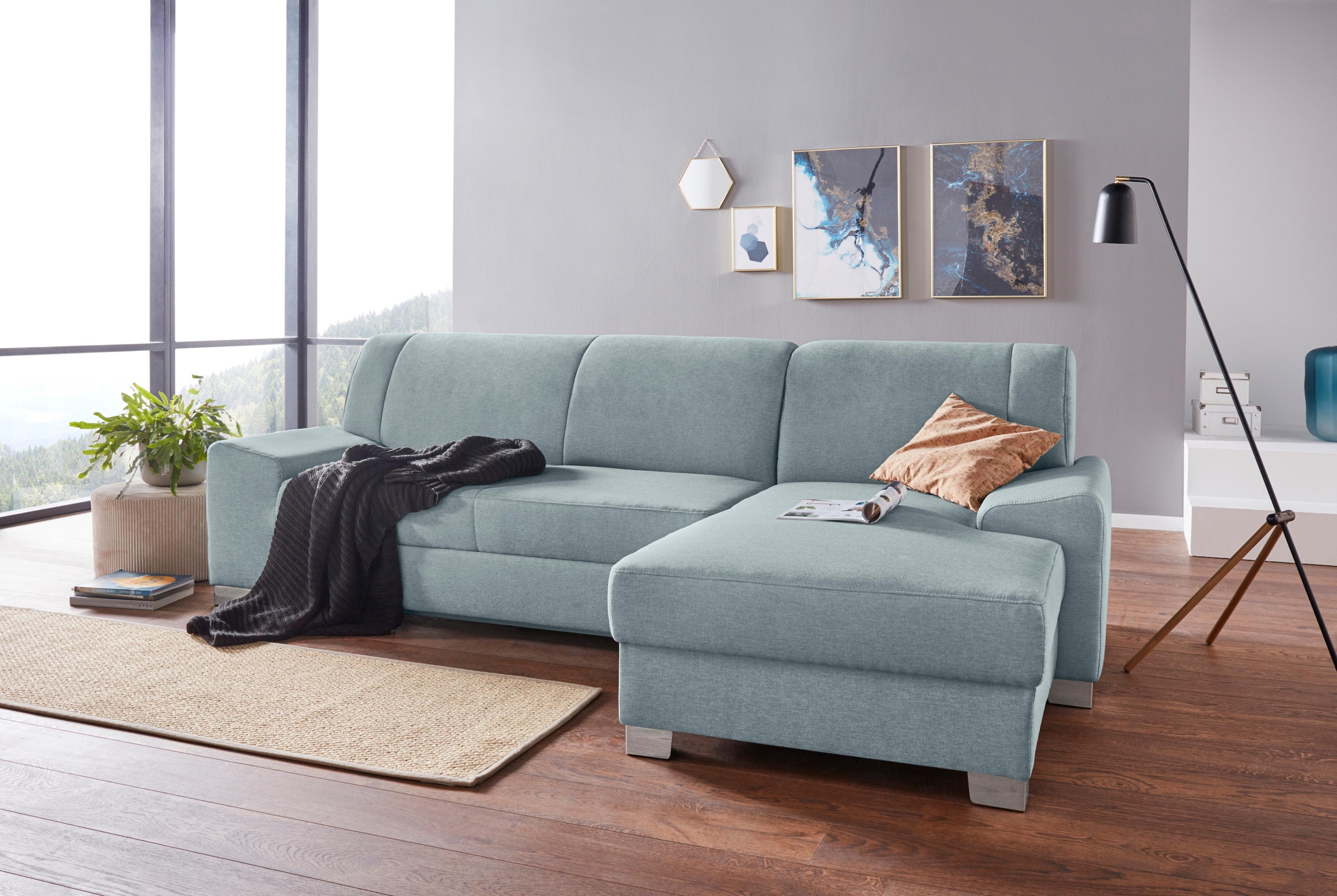 DOMO collection Ecksofa "Anzio L-Form, whlw. Bettfunktion, Federkern, hochw günstig online kaufen
