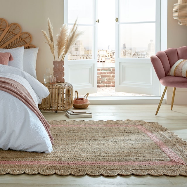 FLAIR RUGS Teppich »Grace«, rechteckig, aus 100% Jute,  fußbodenheizungsgeeignet, mit Bordüre kaufen | BAUR