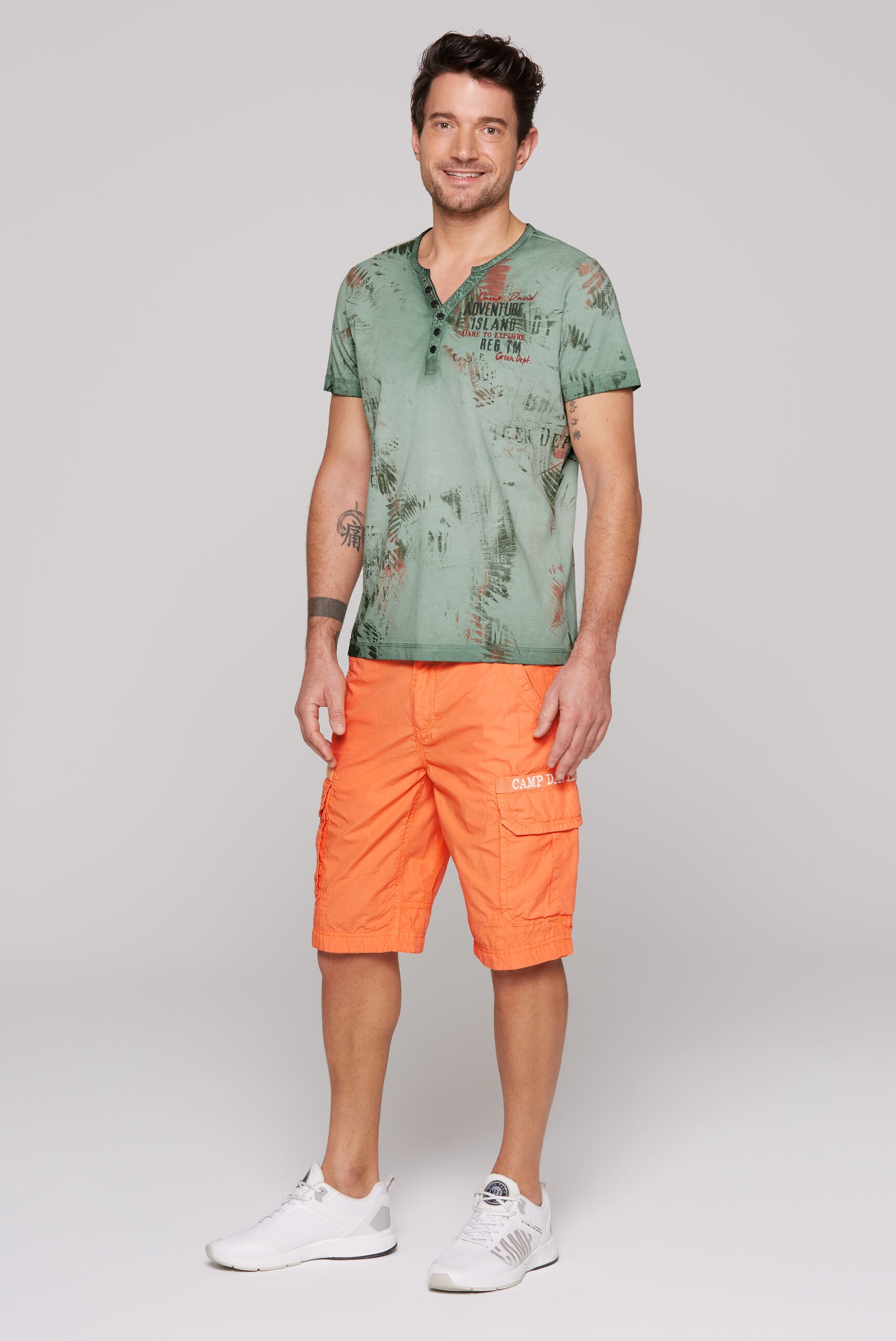 CAMP DAVID Rundhalsshirt, aus Baumwolle