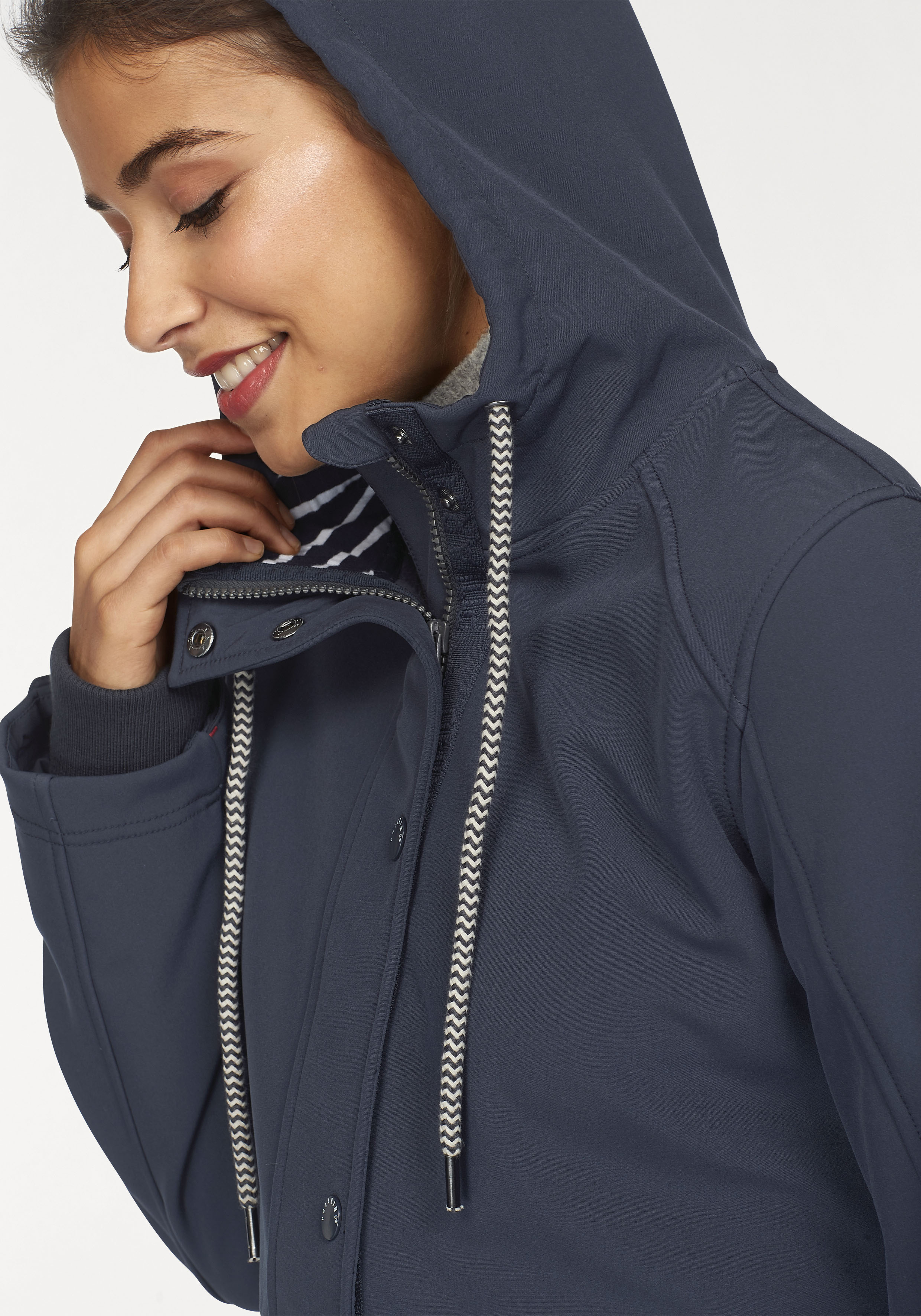 Thumbnail - Polarino Softshellparka mit Kapuze mit Fleece-Innenseite, aus Softshell, wasserabweisend, winddicht