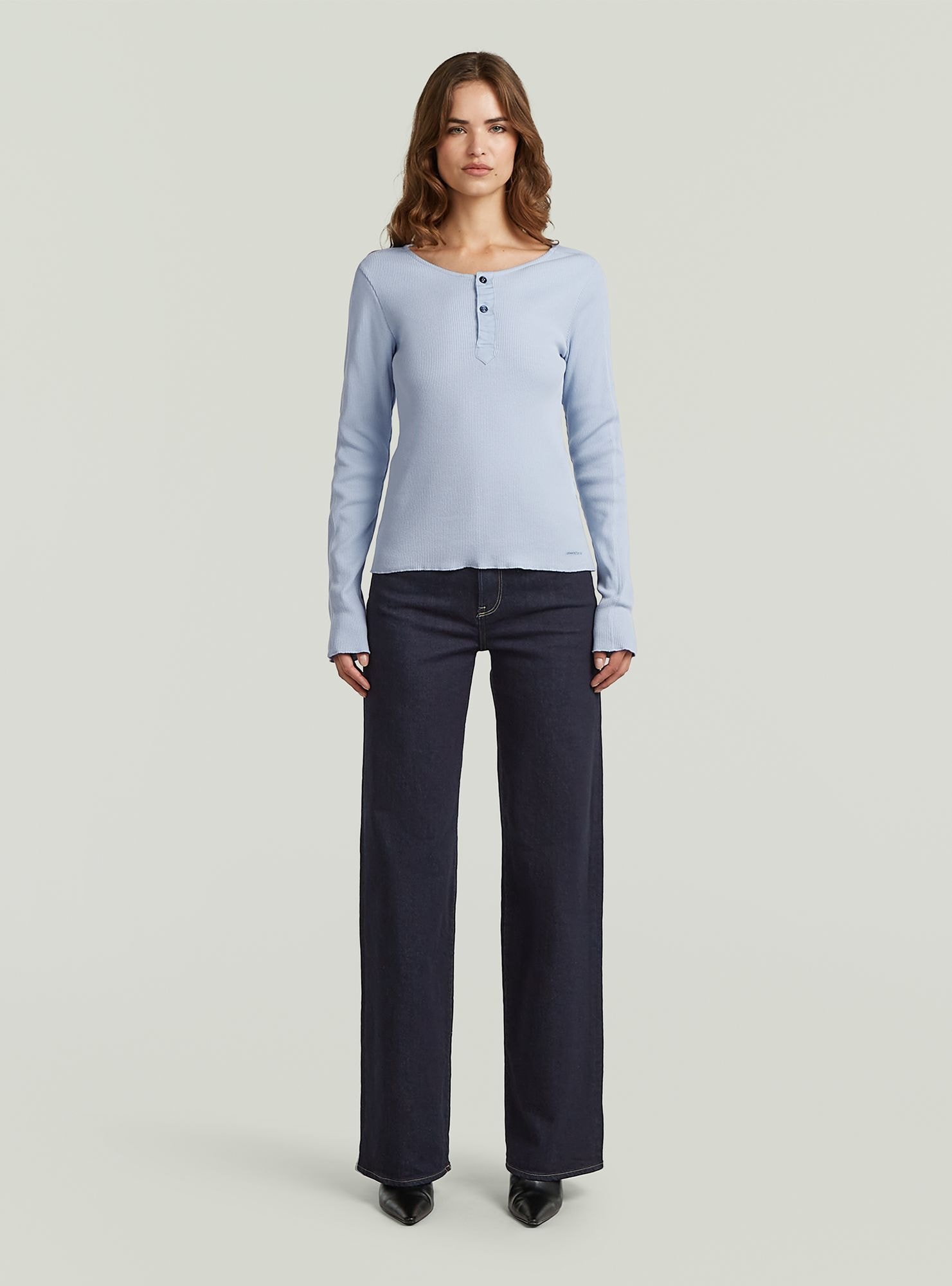 G-STAR T-Shirt »Slim Henley Long Sleeve T-Shirt«