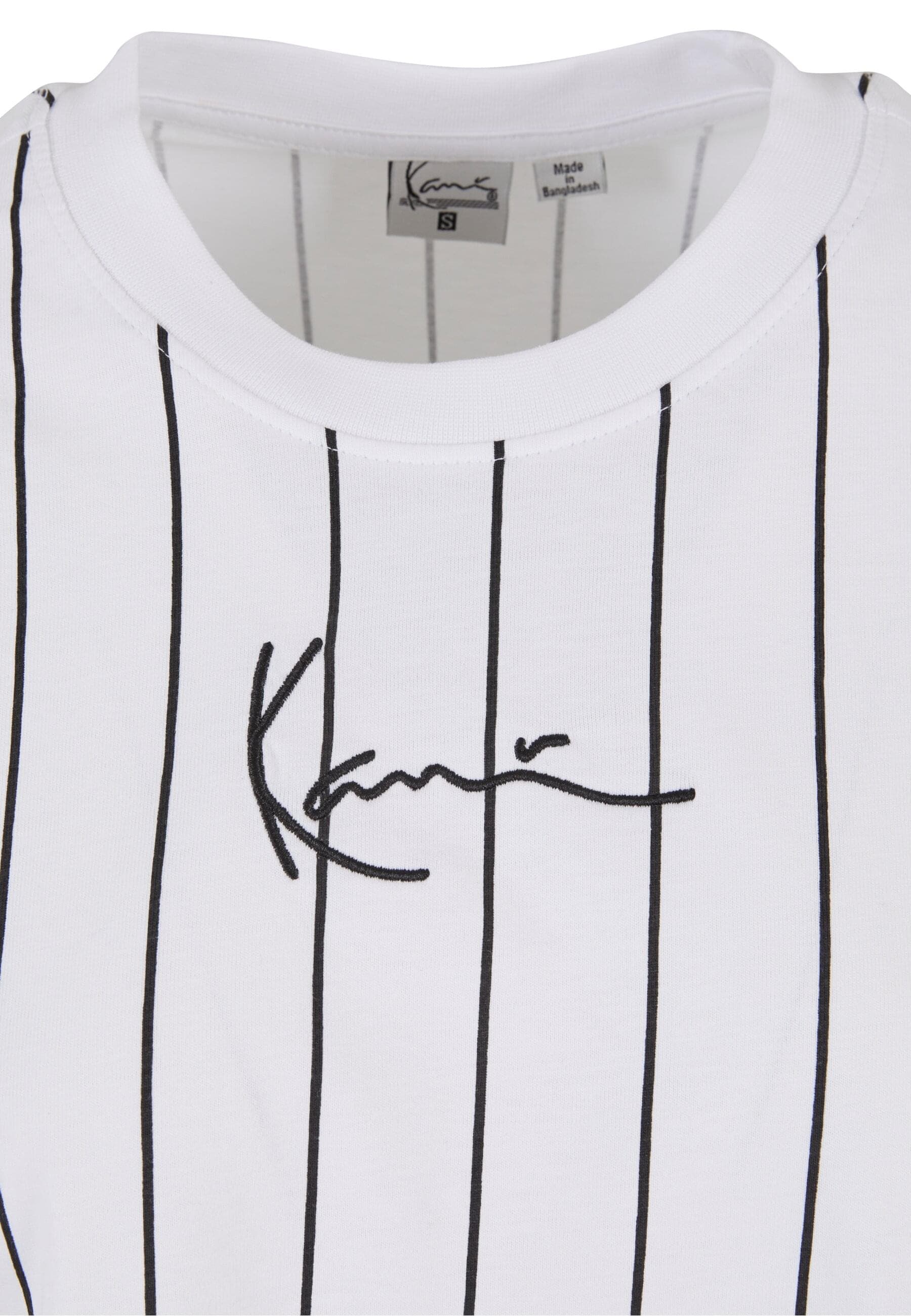 Karl Kani T-Shirt »Karl Kani Damen Small Signature Essential Pinstripe Crop Tee«, (1 tlg.)
