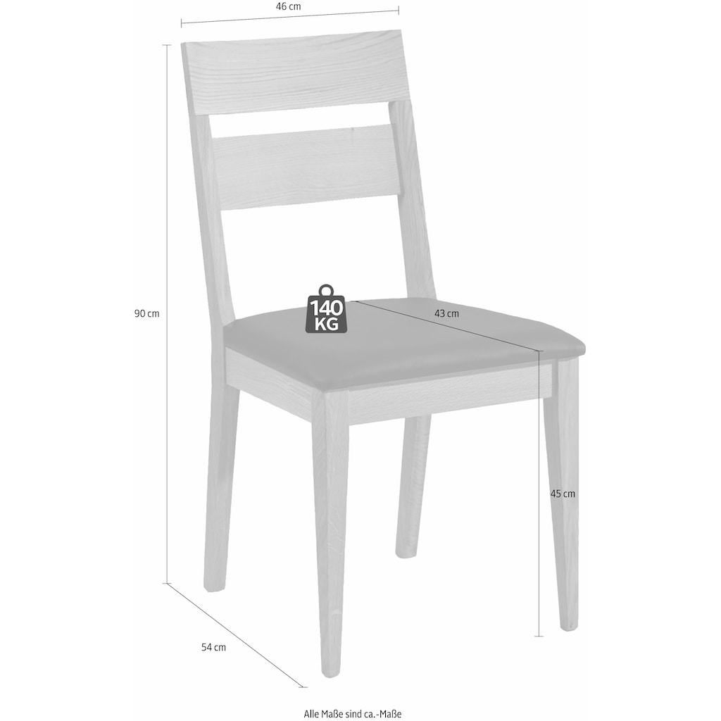 SCHÖSSWENDER 4-Fußstuhl »Filippa«, (Set), 2 St., Kunstleder