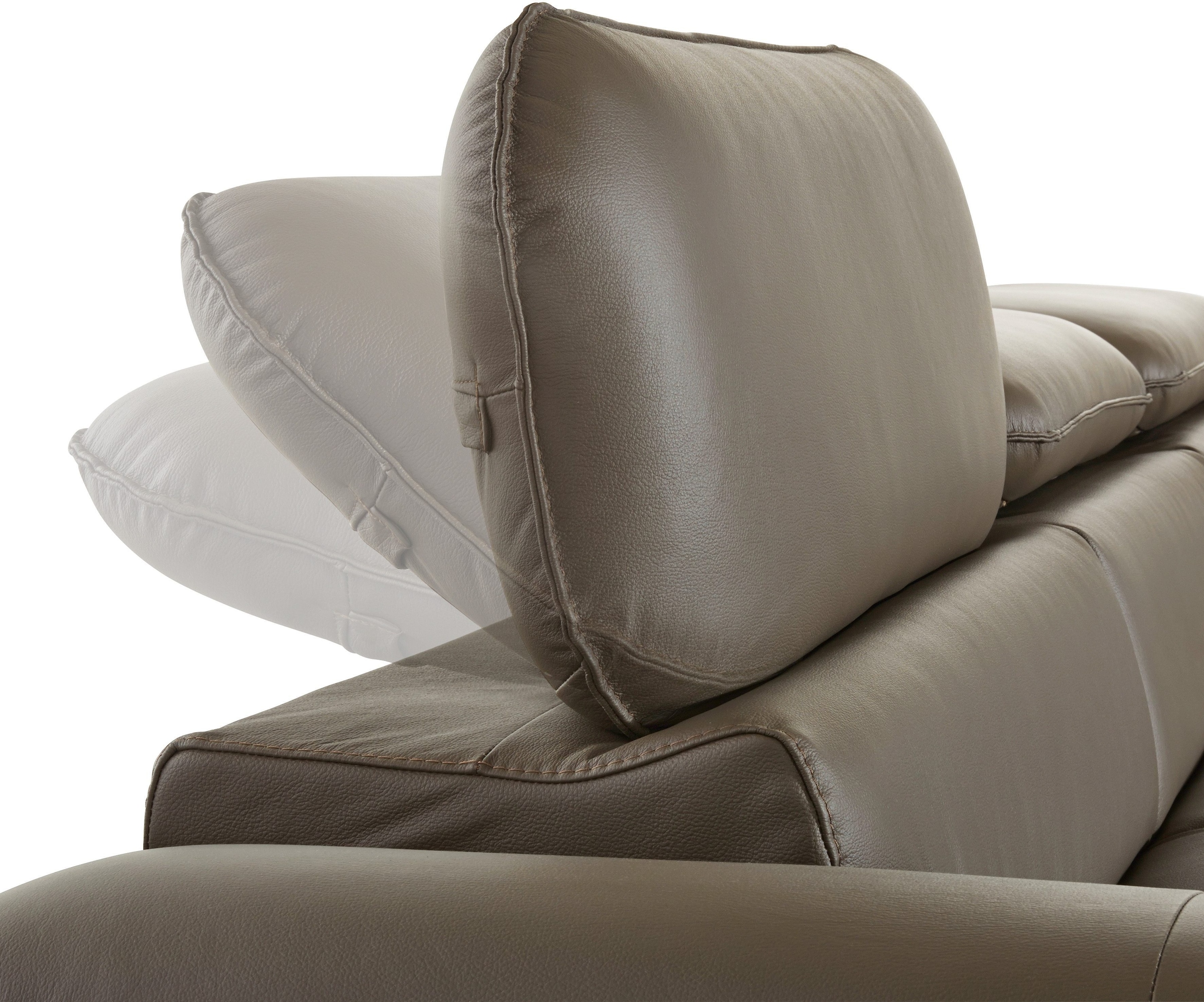 COTTA Polstergarnitur »Driver L-Form«, (Set), Set bestehend aus: Ecksofa mit Kopfteilverstellung & Hocker