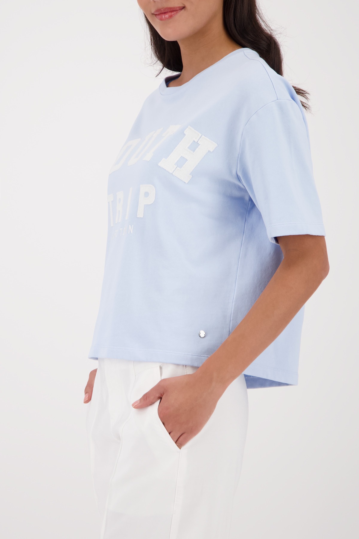 Monari Sweatshirt "Sweatshirt Schrift", Regular fit mit aufgenähtem Schrift günstig online kaufen