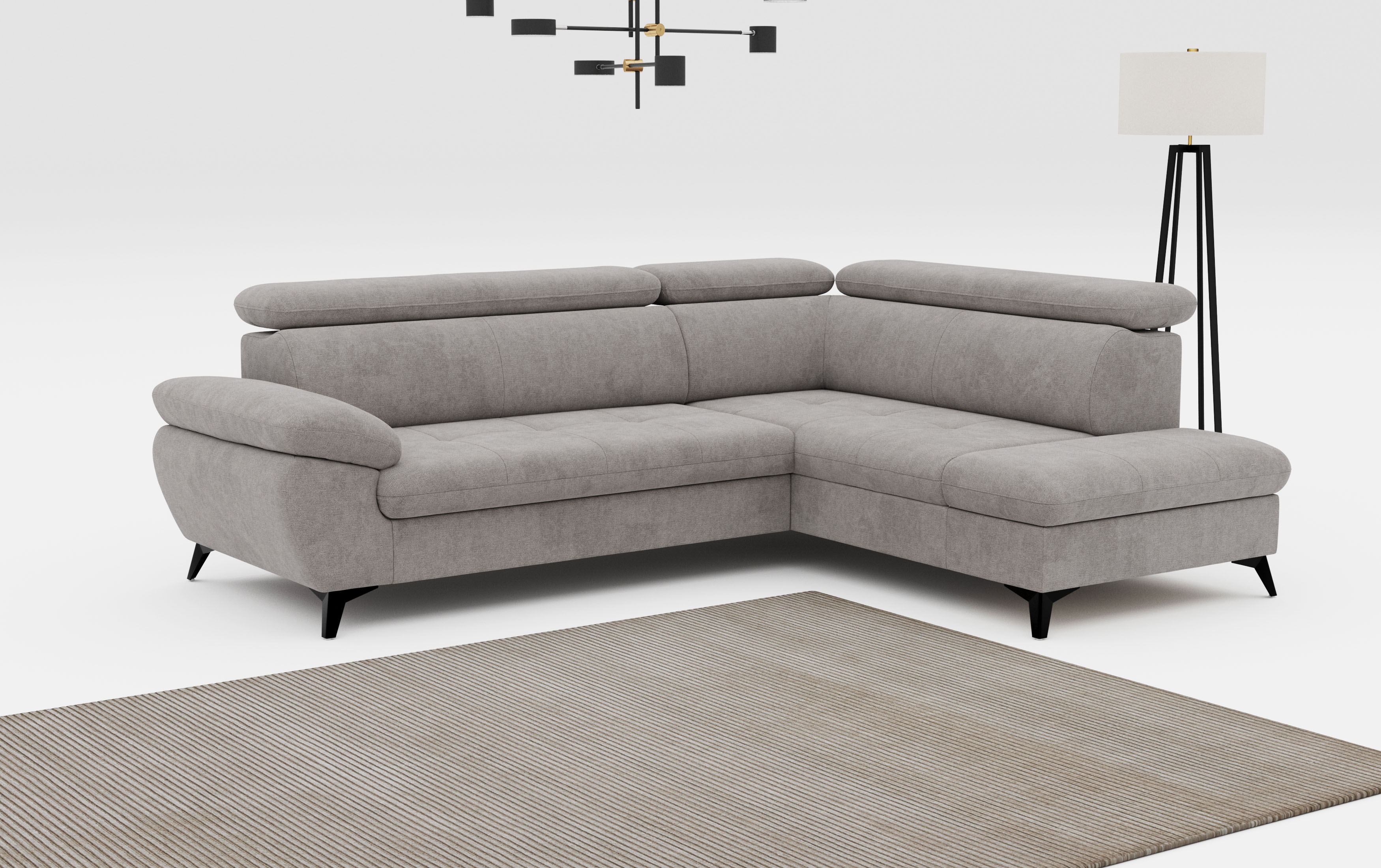 COTTA Ecksofa "Hudson" mit Kopfteilverstellung, optional Schlaffunktion & Bettkasten