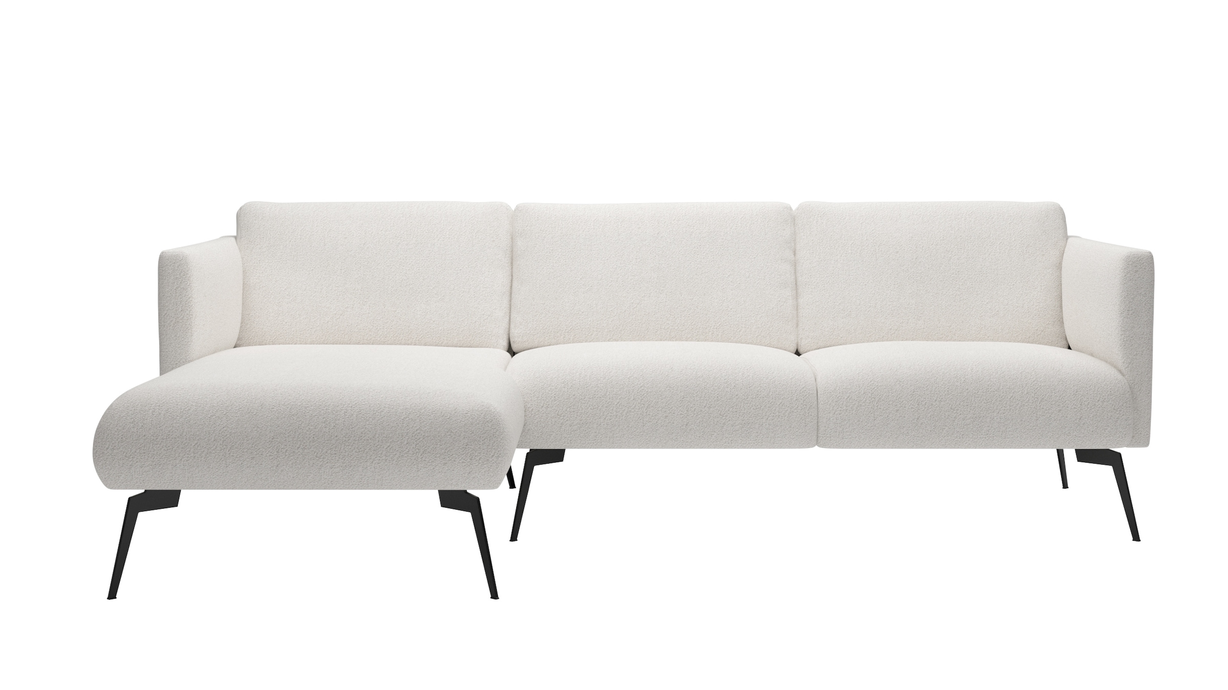 andas Ecksofa "Horna, L-Form,", mit schwarzen Metallbeinen günstig online kaufen