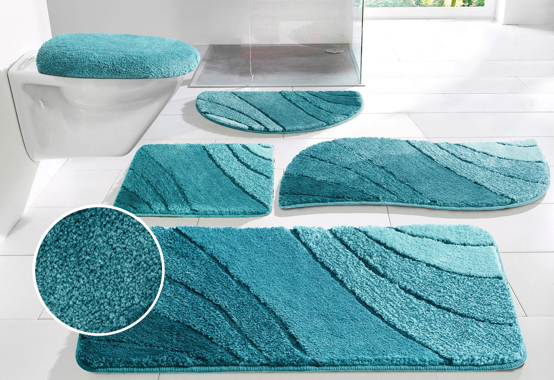 my home Badematte "Josie, Badvorleger, Badezimmer Teppich" Höhe 20 mm rutsc günstig online kaufen