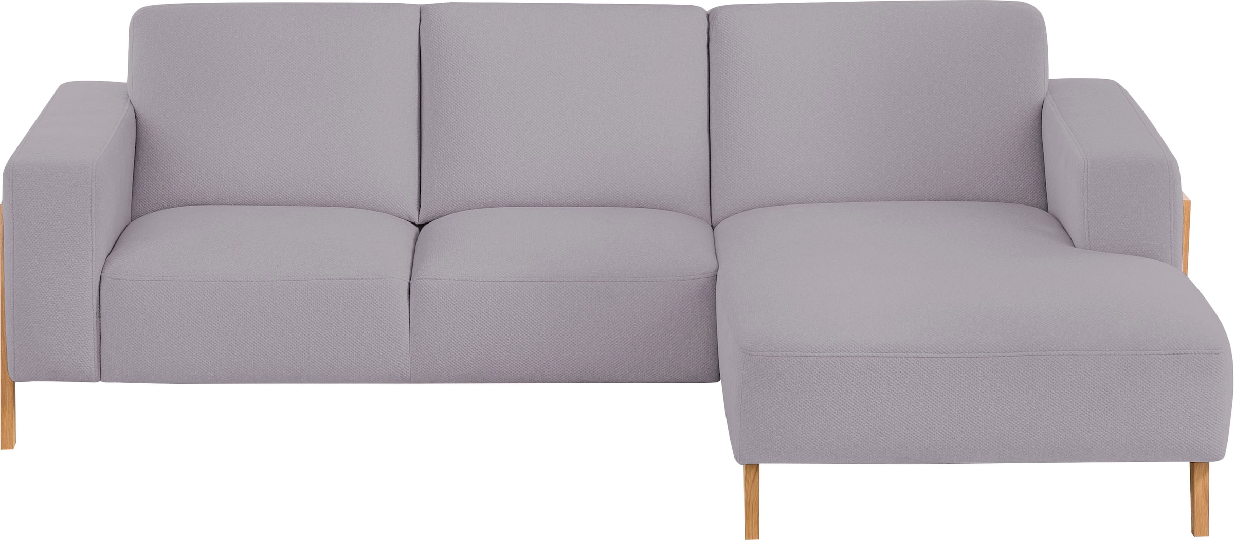 exxpo - sofa fashion Ecksofa »Starr, modern und klassisches Design, hochwertige Verarbeitung, bequem«, L-Form, wahlw. elektrische Sitztiefenverstellung, Massivholzfüße