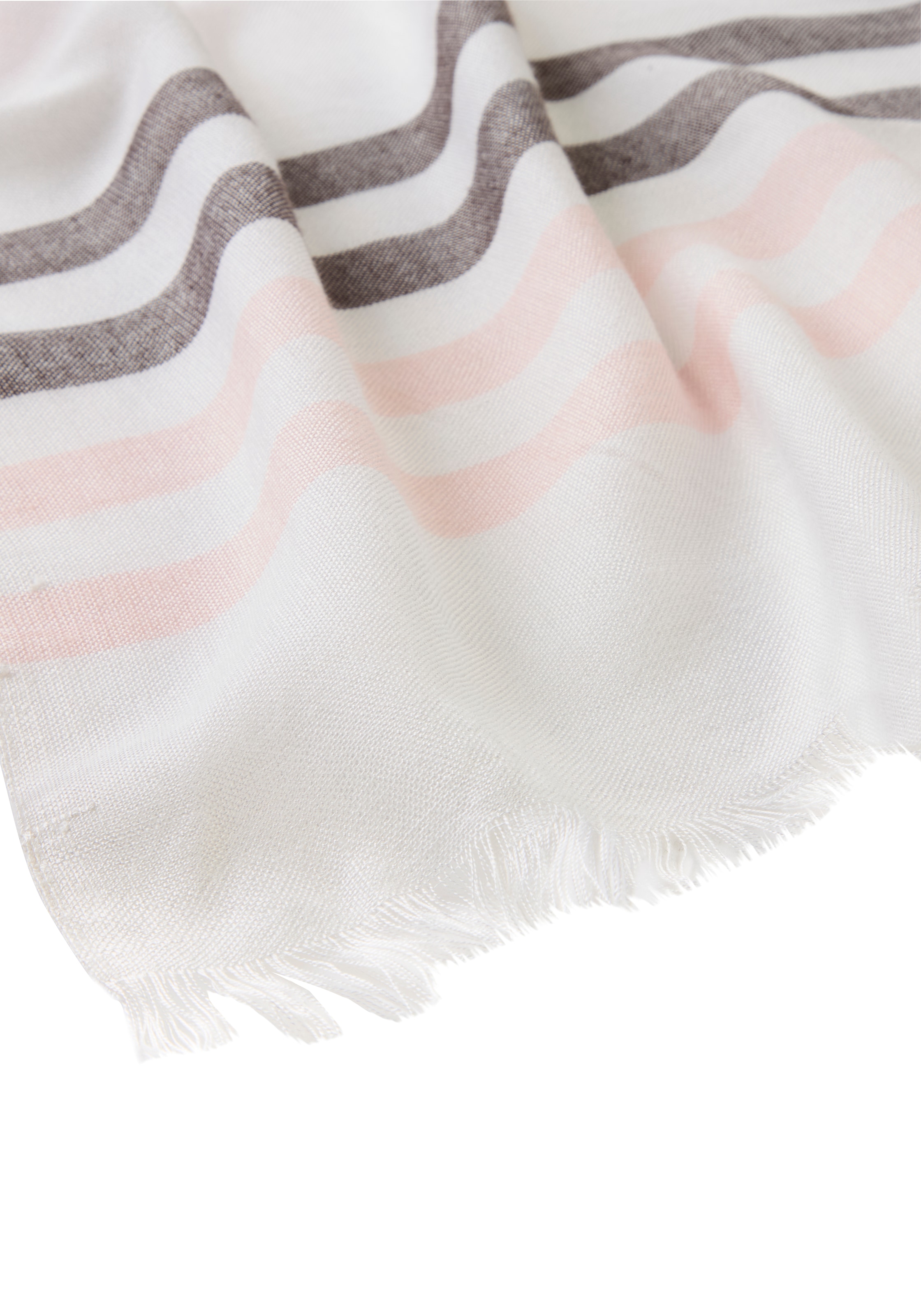 Laura Scott Fransentuch, im zeitlosen Blockstreifen-Design - NEW