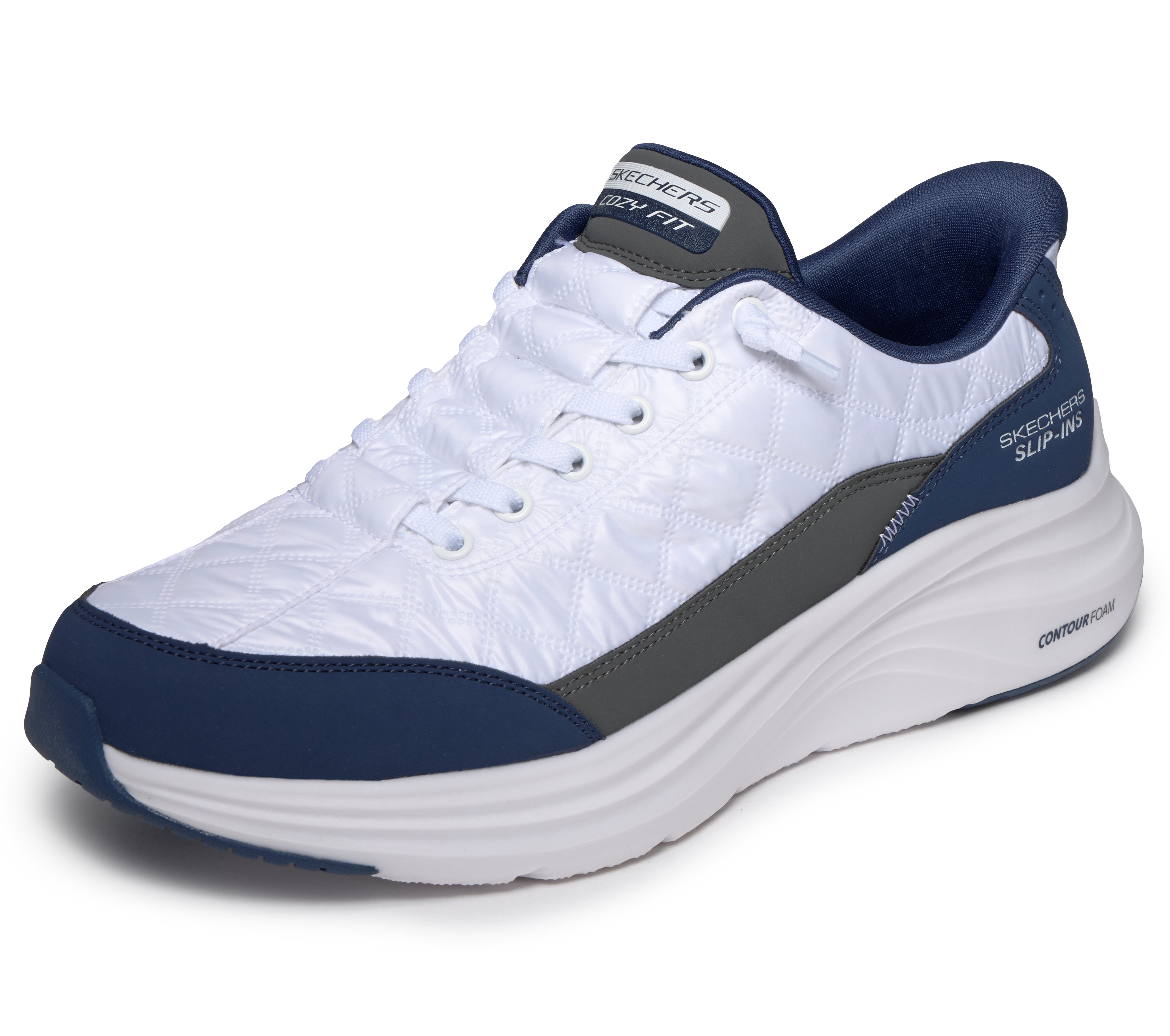 Skechers Slip-On Sneaker "CONTOUR FOAM" Slipper, Schnürschuh in veganer Verarbeitung, Cozy Fit™-Komfort