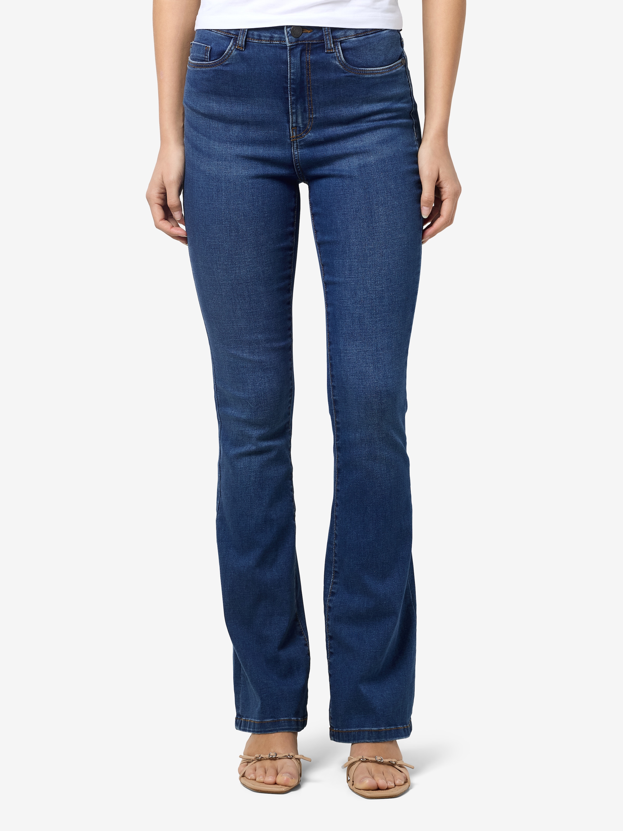 Noisy may High-waist-Jeans "NMSALLIE HW FLARE JEAN VI021MB FWD NOOS" günstig online kaufen