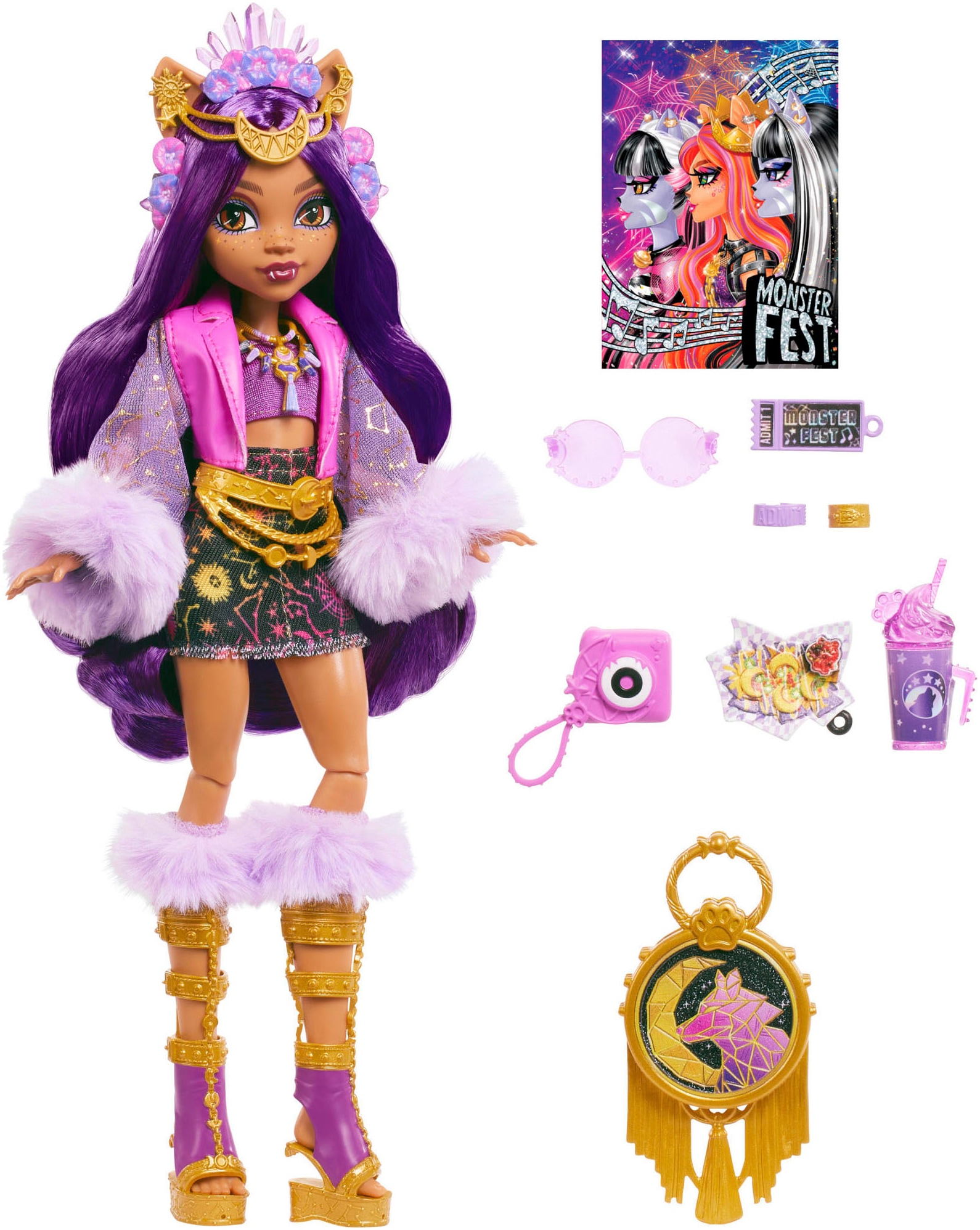 MonsterHigh™ Anziehpuppe »Monsterfest Clawdeen Wolf mit Festival-Outfit«