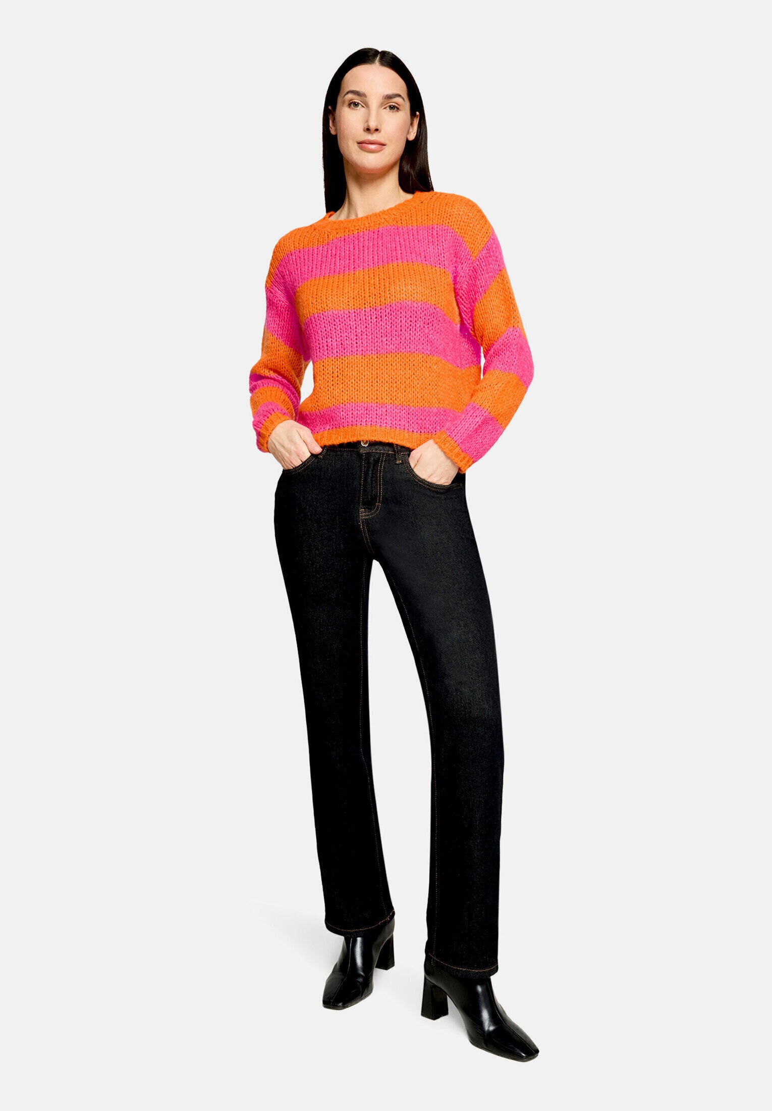 Cartoon Strickpullover "Damen mit Rundhalsausschnitt" 1 tlg.